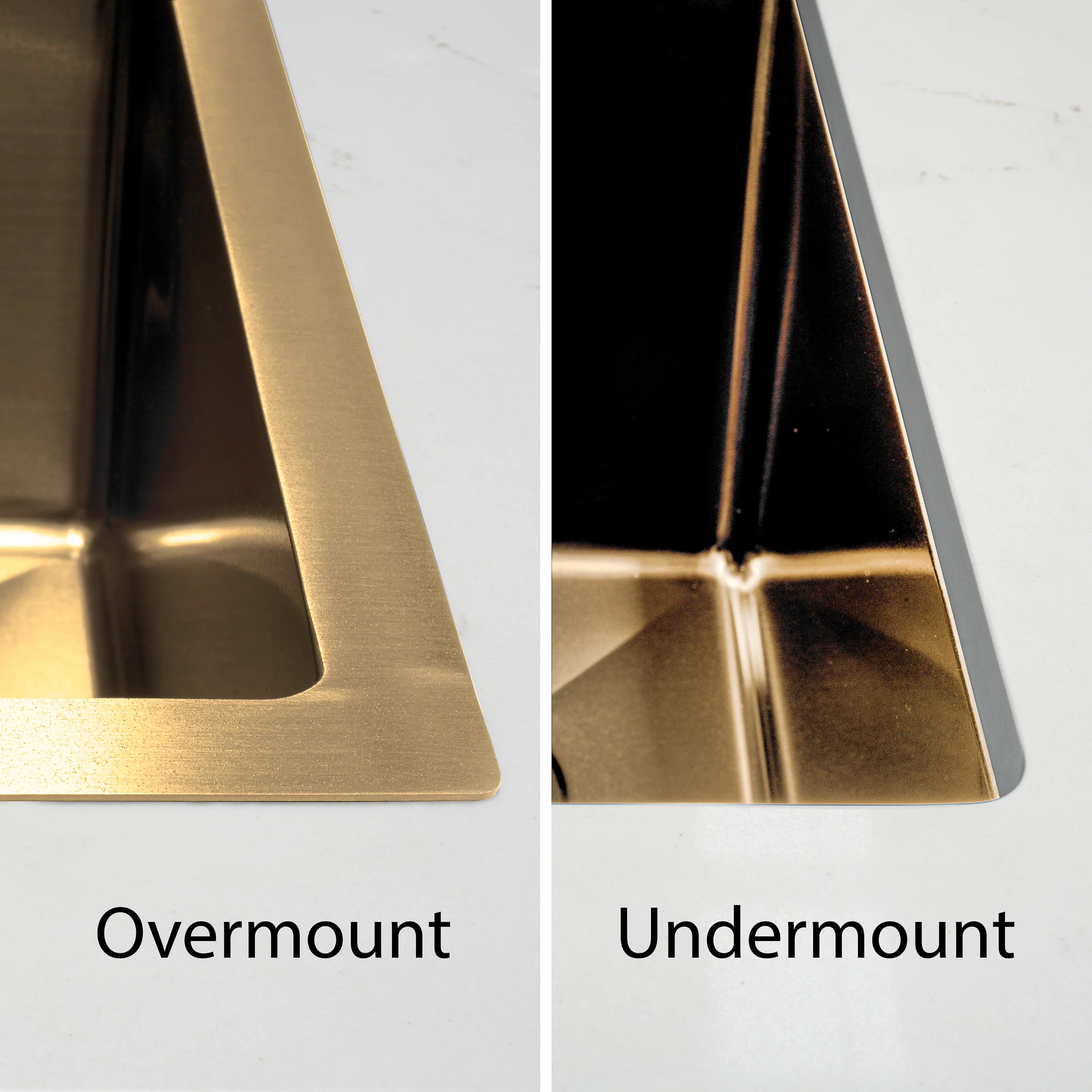 Retto 390mm x 450mm x 230mm Stainless Steel Sink | Brushed Brass (gold) | - Image 5