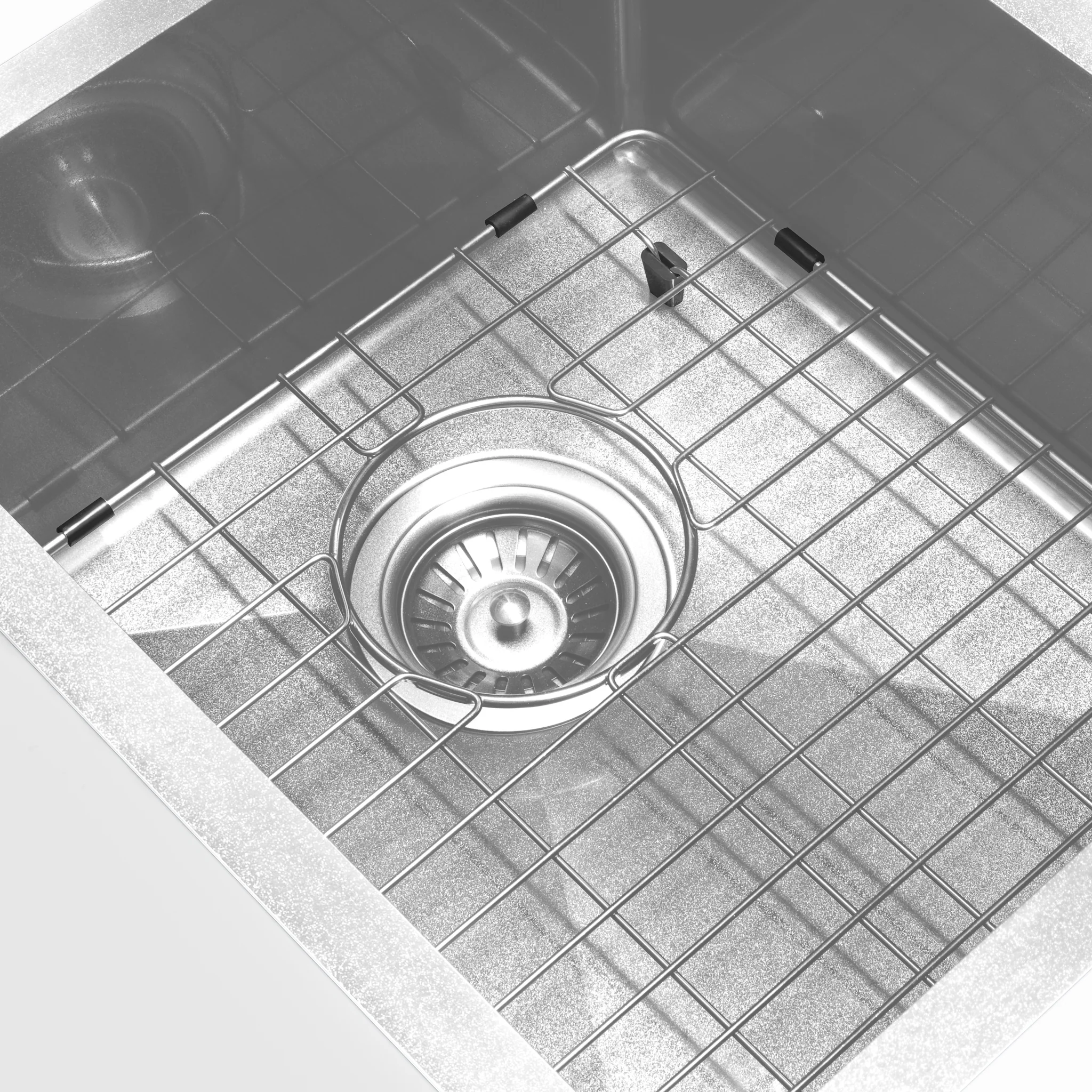Retto 450mm x 450mm x 230mm Stainless Steel Sink | Brushed Nickel | - Image 5
