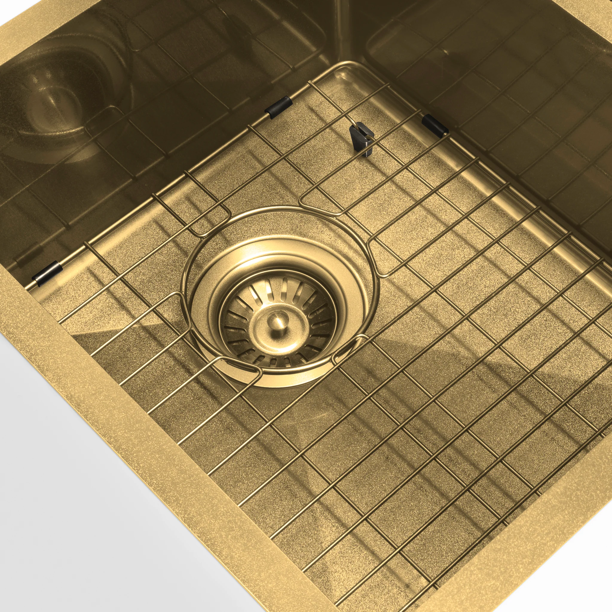 Retto 550mm x 450mm x 230mm Stainless Steel Sink | Brushed Brass (gold) | - Image 5