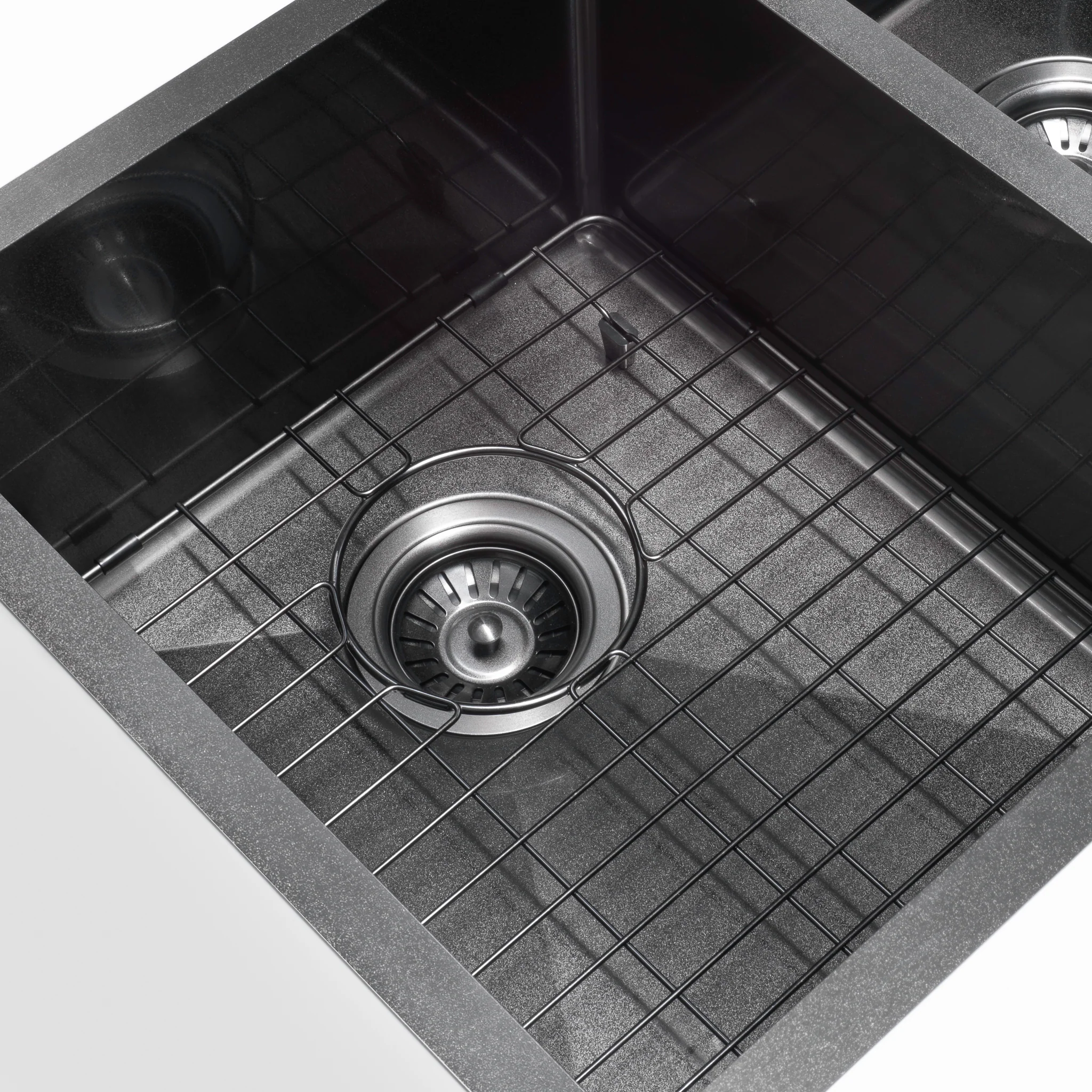 Retto 770mm x 450mm x 230mm Stainless Steel Double Sink | Brushed Gun Metal (black) | - Image 5