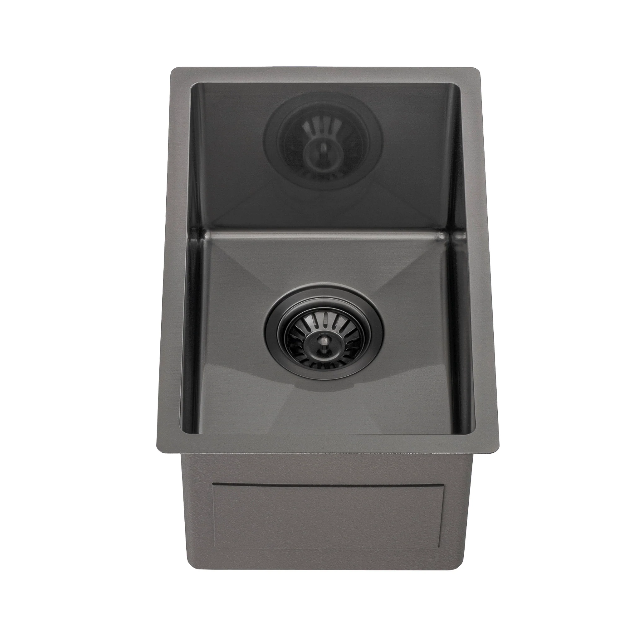 Retto II 290mm x 440mm x 230mm Small Stainless Steel Sink, Brushed Gunmetal Black - Image 5