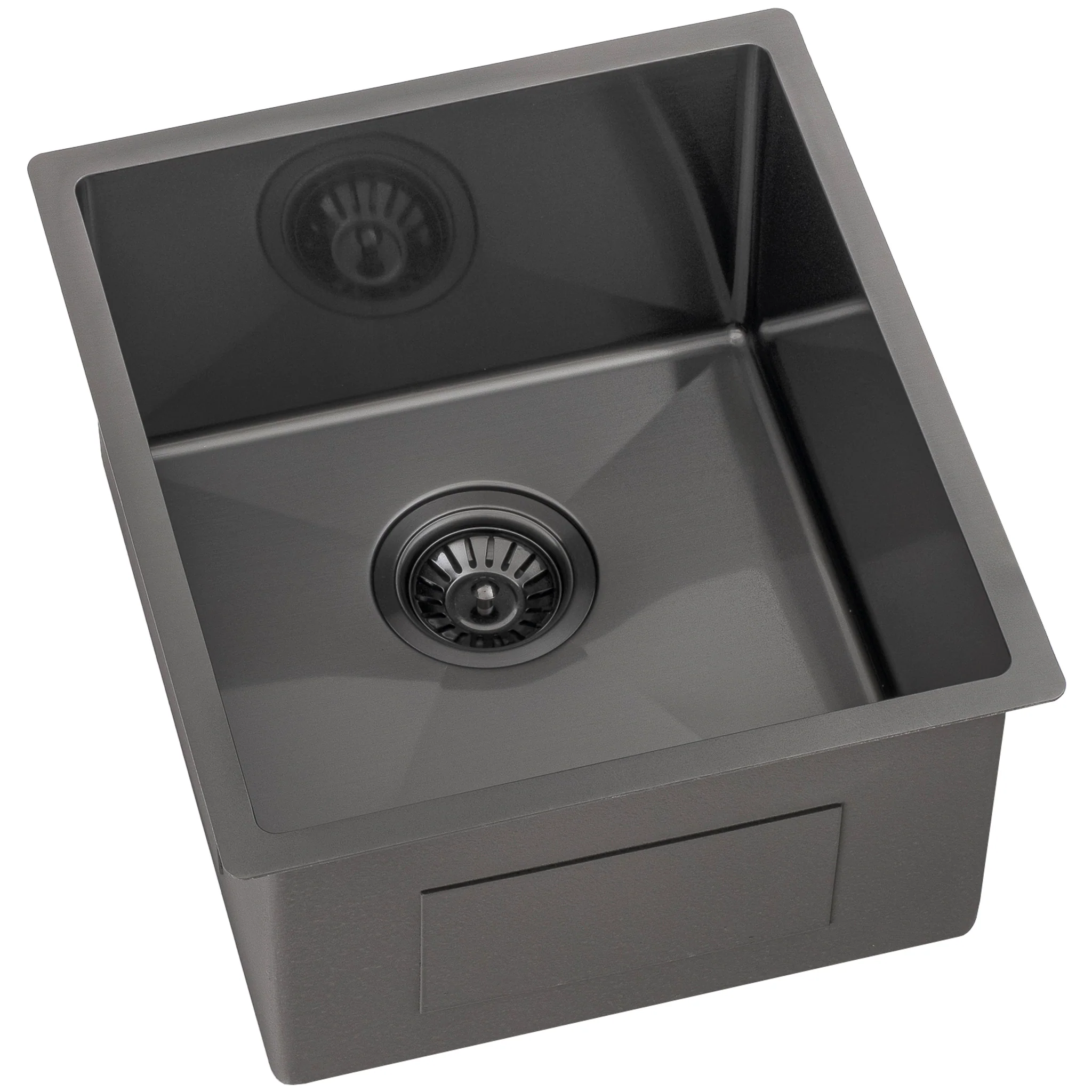 Retto II 390mm x 440mm x 230mm Stainless Steel Sink, Brushed Gunmetal Black - Image 4