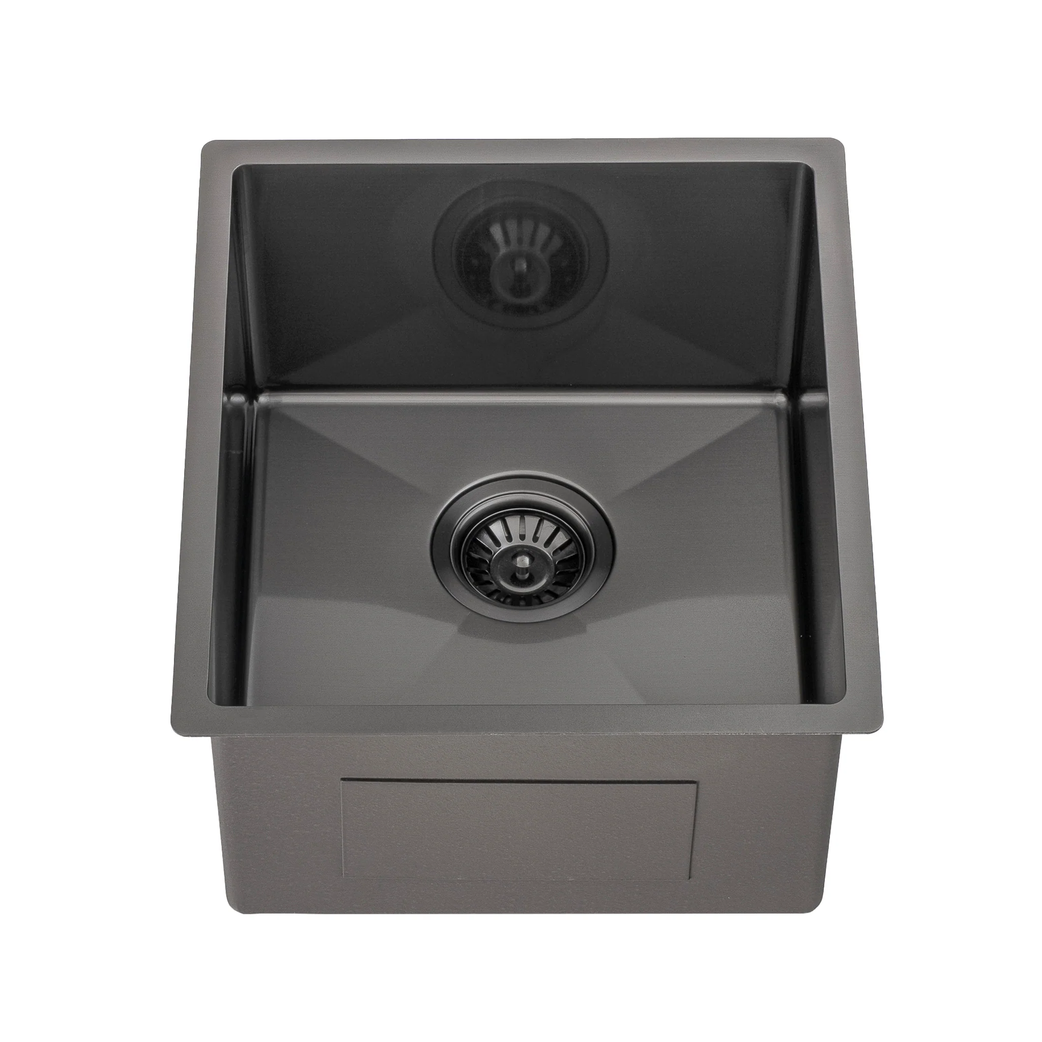 Retto II 390mm x 440mm x 230mm Stainless Steel Sink, Brushed Gunmetal Black - Image 5