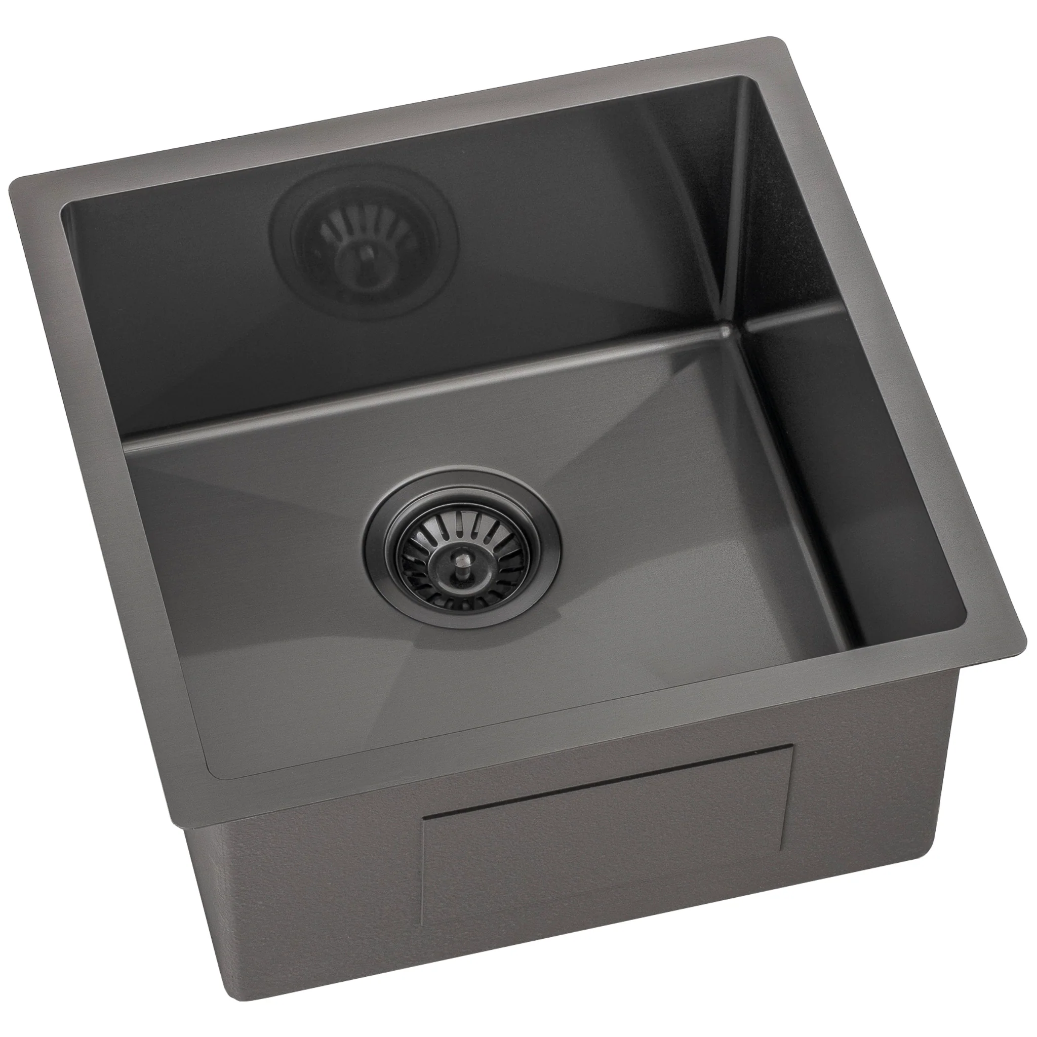 Retto II 450mm x 450mm x 230mm Stainless Steel Sink, Brushed Gunmetal Black - Image 4