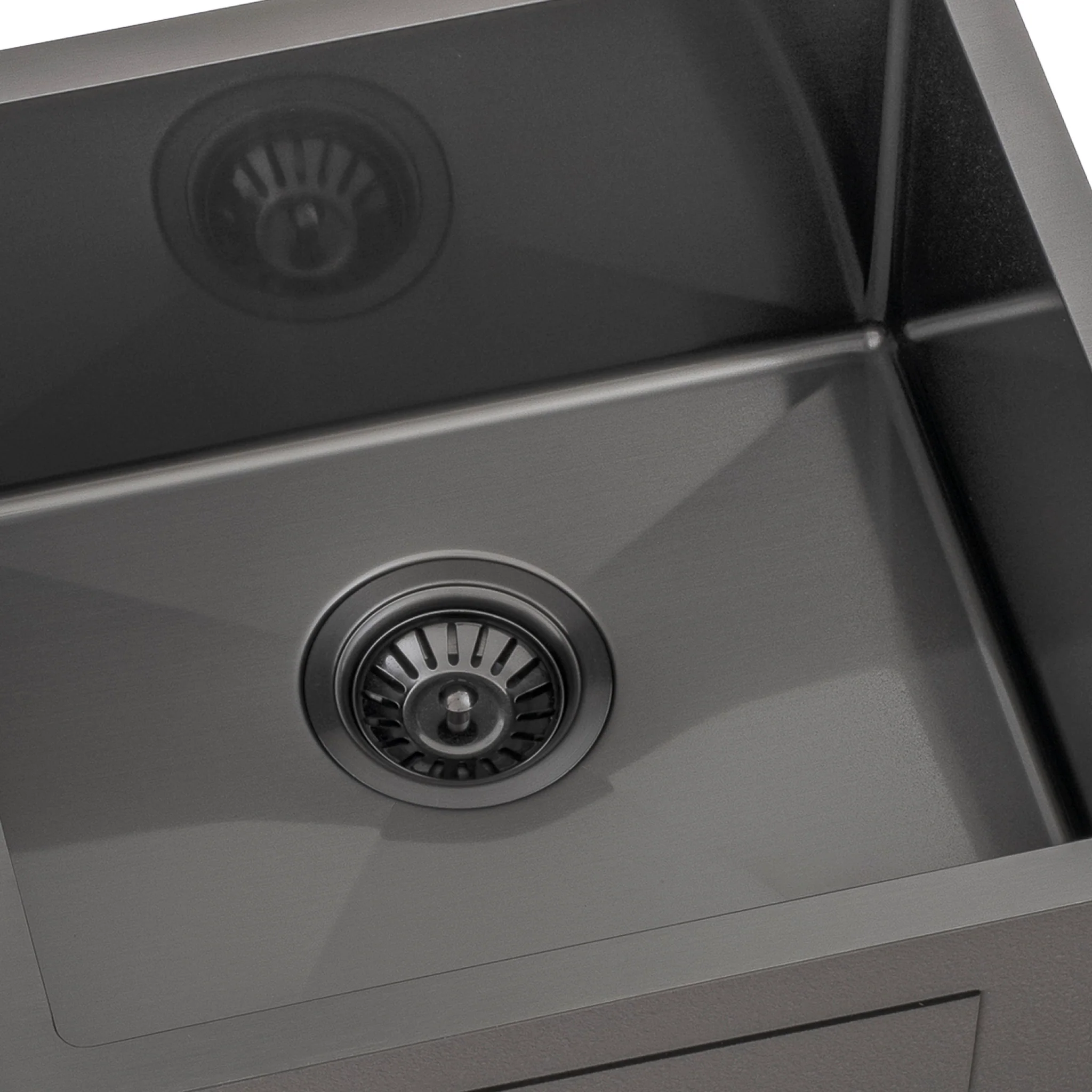 Retto II 450mm x 450mm x 230mm Stainless Steel Sink, Brushed Gunmetal Black - Image 6