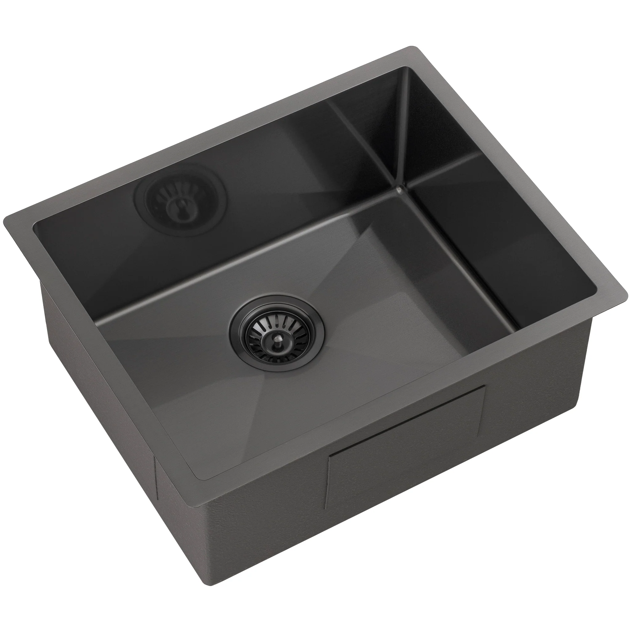Retto II 550mm x 450mm x 230mm Stainless Steel Sink, Brushed Gunmetal Black - Image 4