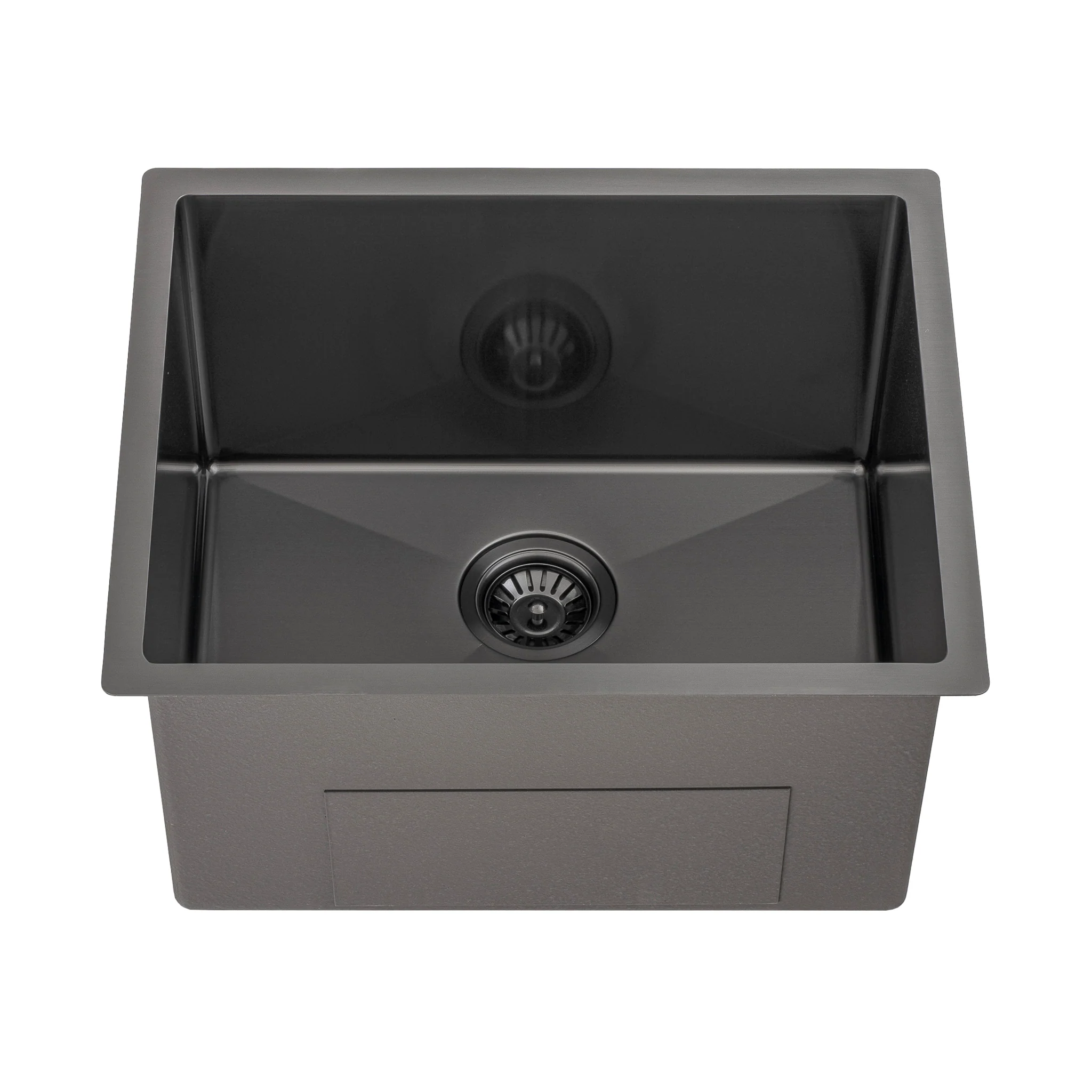 Retto II 550mm x 450mm x 300mm Extra Height Stainless Steel Sink, Brushed Gunmetal Black - Image 5