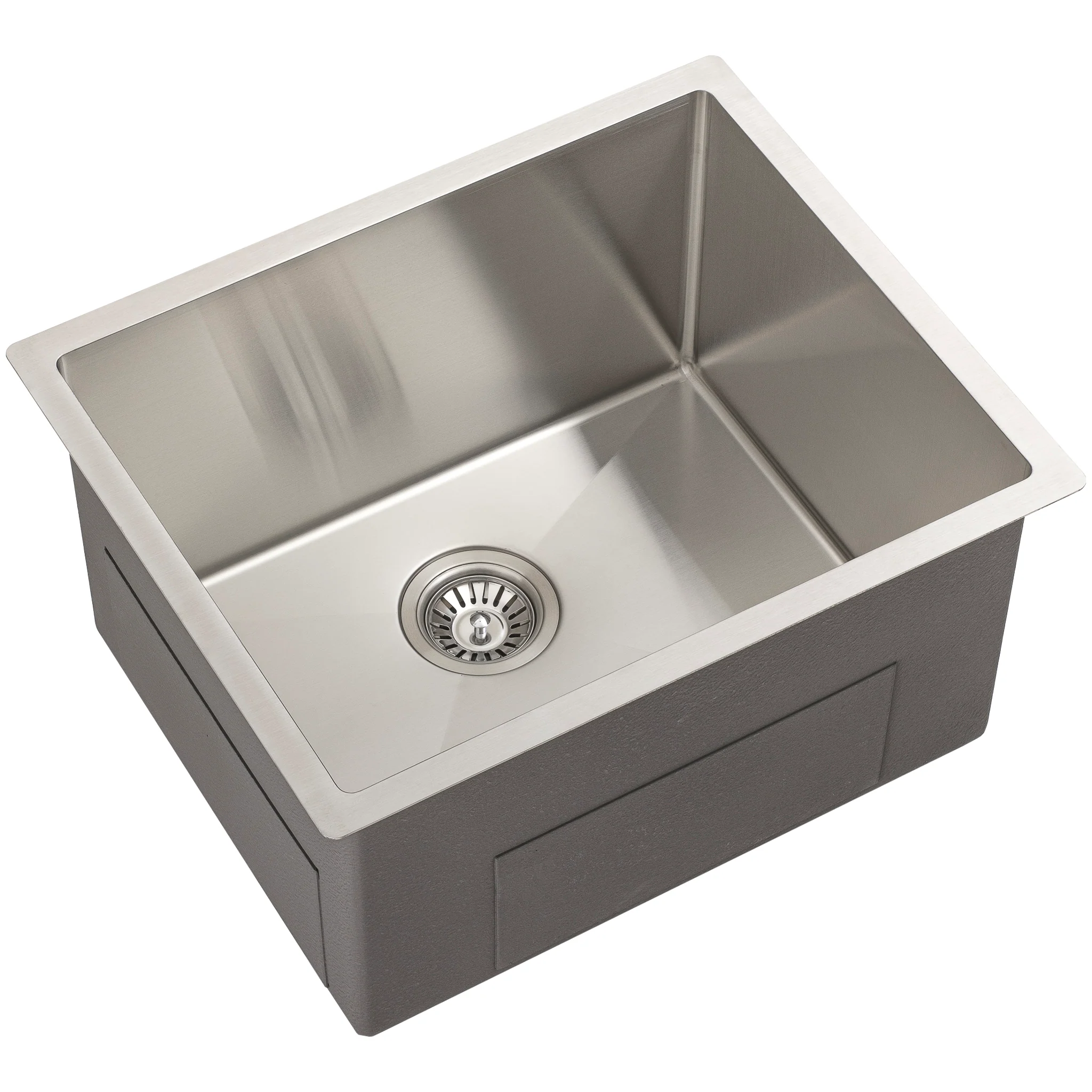Retto II 550mm x 450mm x 300mm Extra Height Stainless Steel Sink, Brushed SS Nickel - Image 4