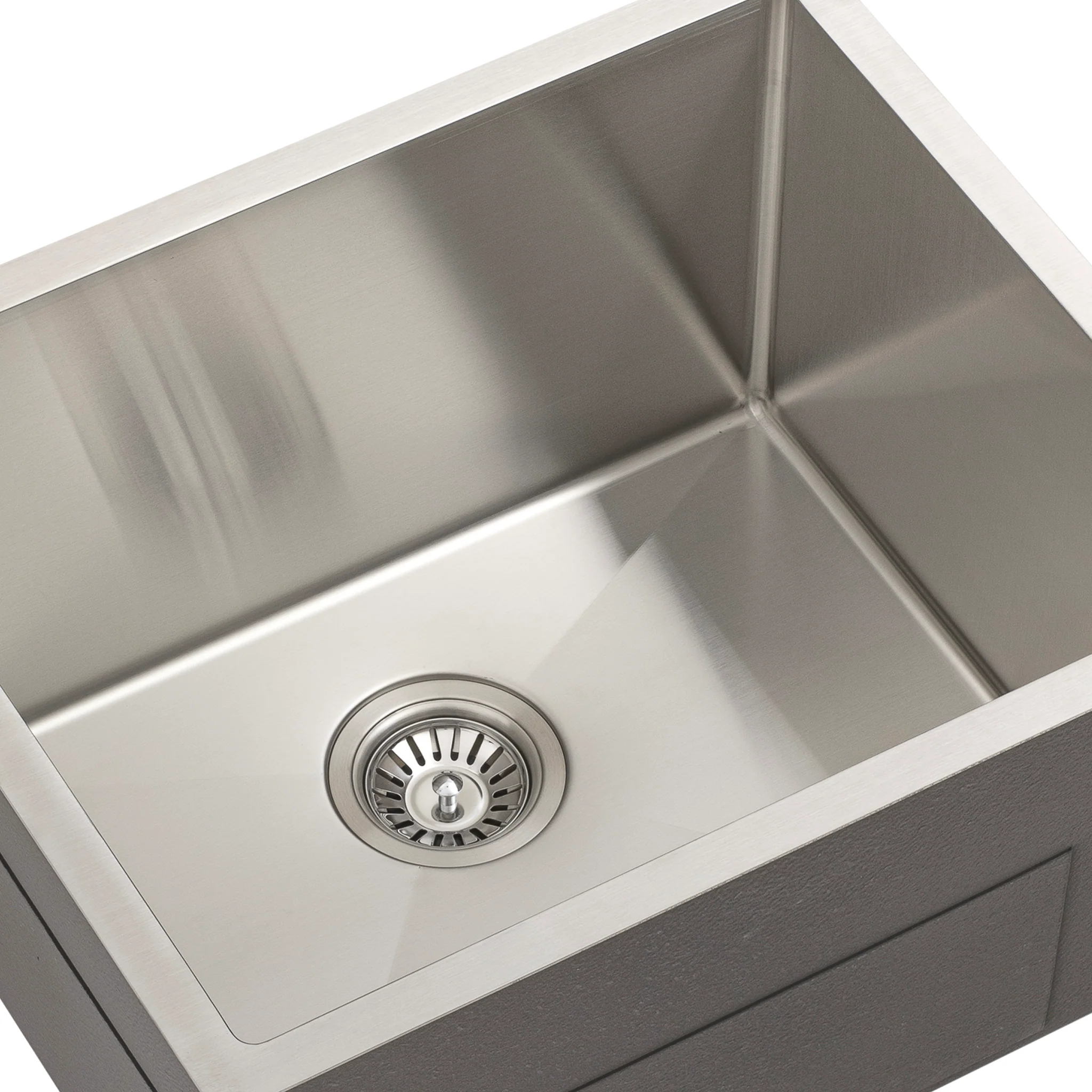 Retto II 550mm x 450mm x 300mm Extra Height Stainless Steel Sink, Brushed SS Nickel - Image 6