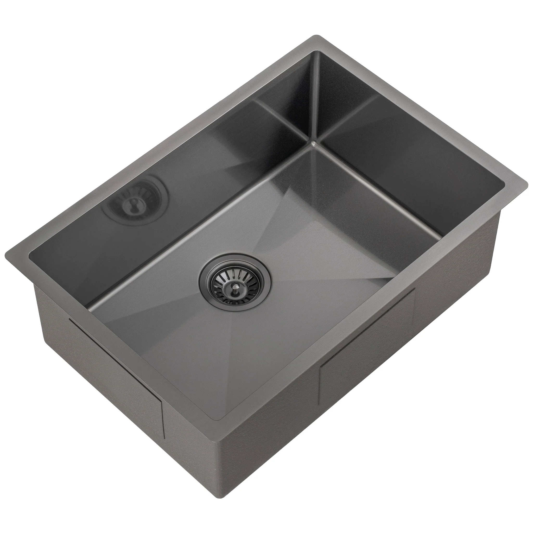 Retto II 650mm x 450mm x 230mm Stainless Steel Sink, Brushed Gunmetal Black - Image 4