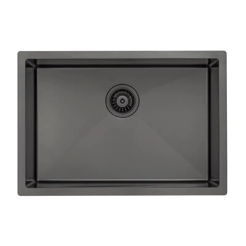 Retto II 650mm x 450mm x 230mm Stainless Steel Sink, Brushed Gunmetal Black - Image 7