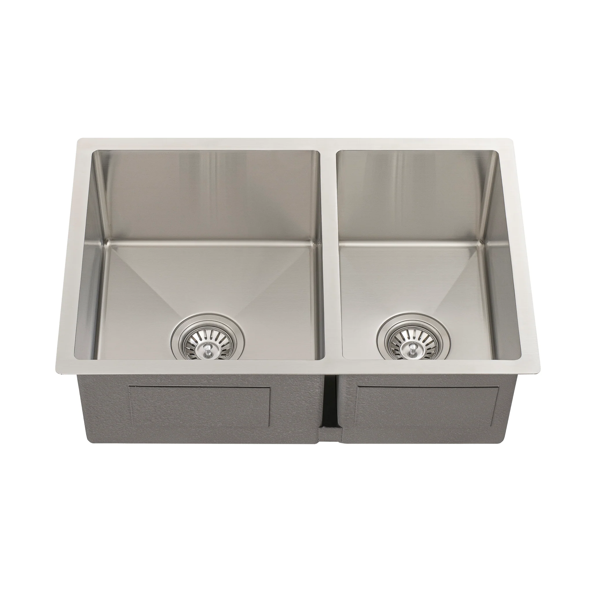 Retto II 675mm x 450mm x 230mm Stainless Steel Double Sink, Brushed SS Nickel - Image 5