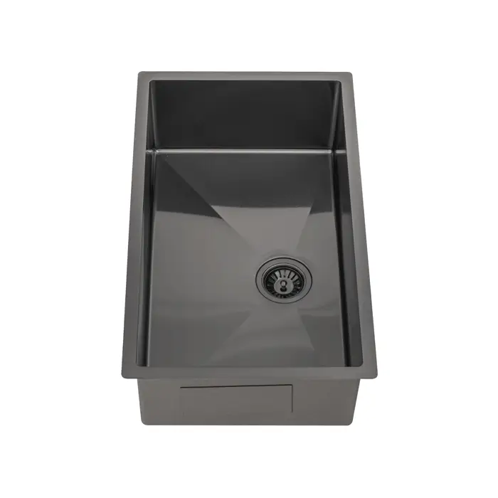 Retto II 750mm x 450mm x 230mm Stainless Steel Sink, Brushed Gunmetal Black - Image 3