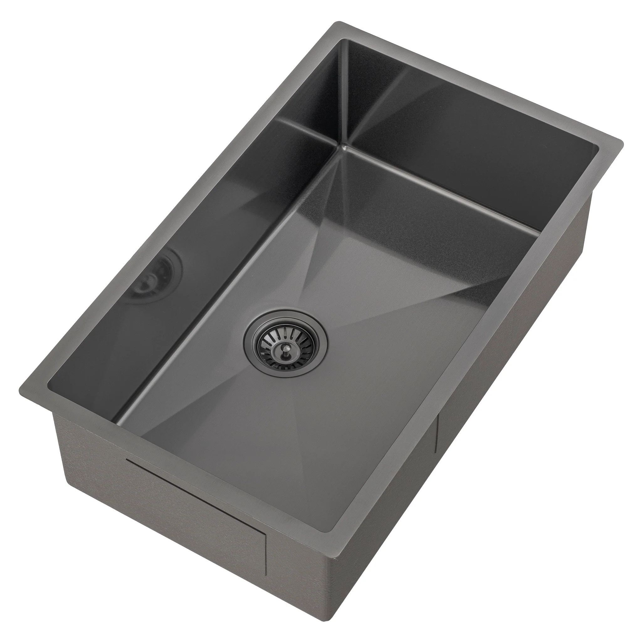 Retto II 750mm x 450mm x 230mm Stainless Steel Sink, Brushed Gunmetal Black - Image 4