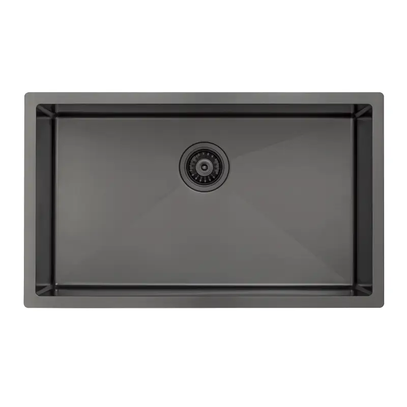 Retto II 750mm x 450mm x 230mm Stainless Steel Sink, Brushed Gunmetal Black - Image 7