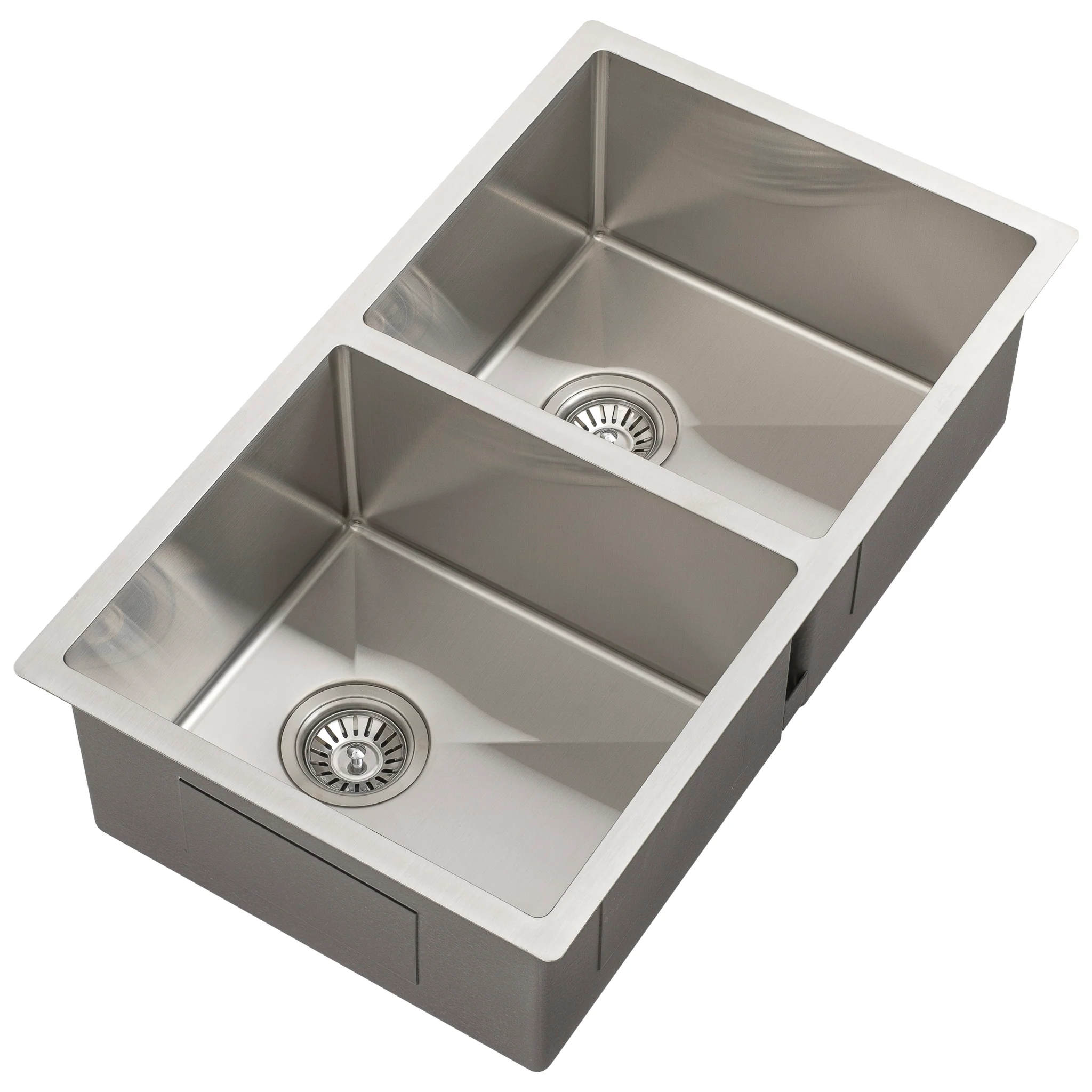 Retto II 775mm x 450mm x 230mm Stainless Steel Double Sink, Brushed SS Nickel - Image 4