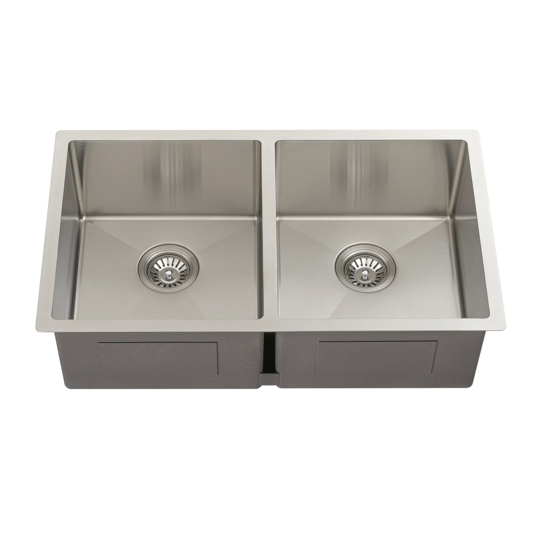 Retto II 775mm x 450mm x 230mm Stainless Steel Double Sink, Brushed SS Nickel - Image 5