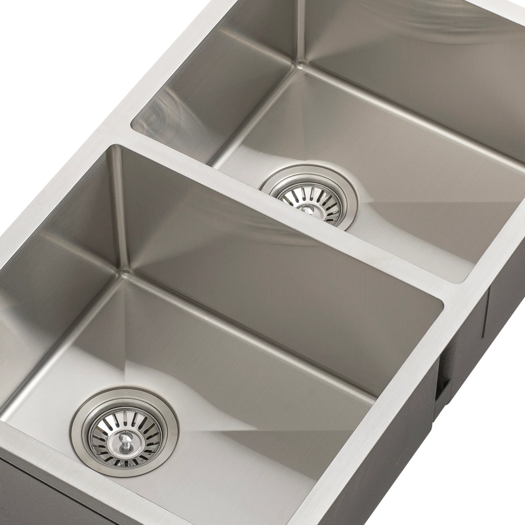 Retto II 775mm x 450mm x 230mm Stainless Steel Double Sink, Brushed SS Nickel - Image 6