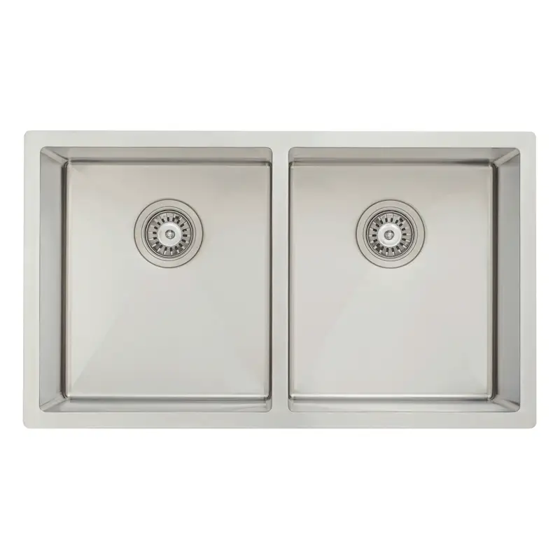 Retto II 775mm x 450mm x 230mm Stainless Steel Double Sink, Brushed SS Nickel - Image 7