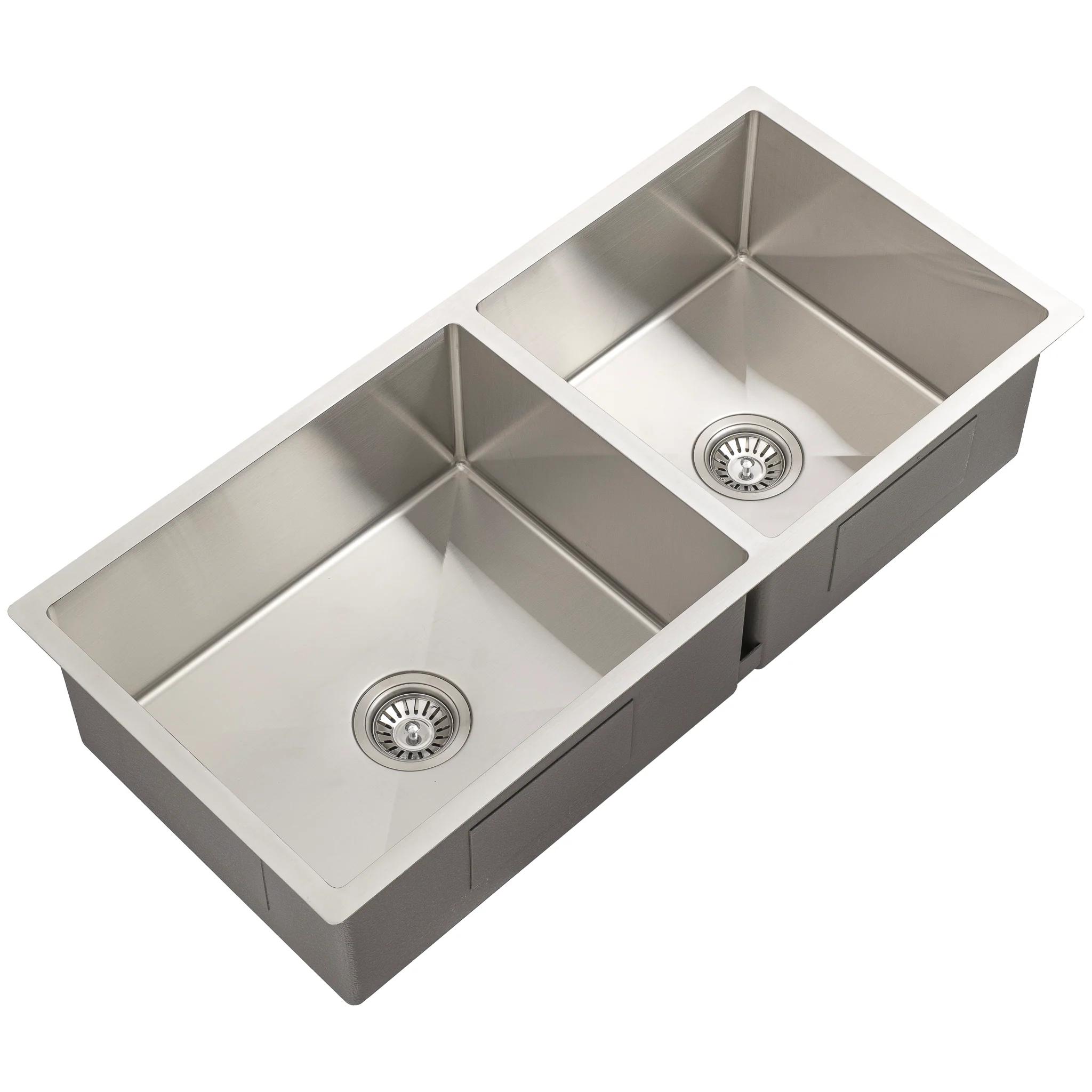 Retto II 975mm x 450mm x 230mm Stainless Steel Double Sink, Brushed SS Nickel - Image 4