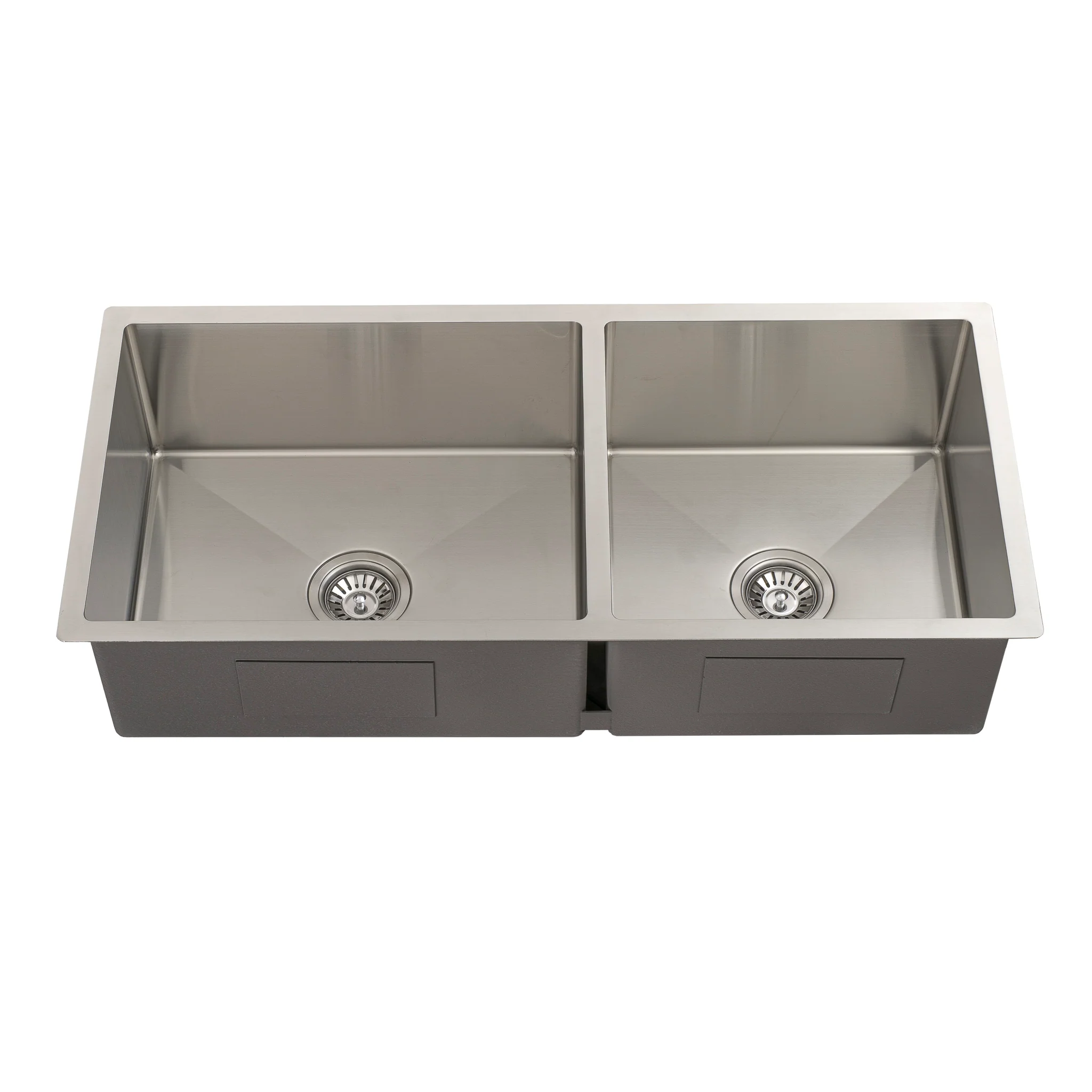 Retto II 975mm x 450mm x 230mm Stainless Steel Double Sink, Brushed SS Nickel - Image 5