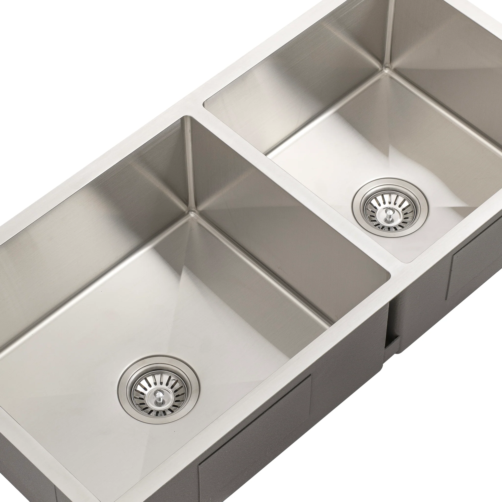 Retto II 975mm x 450mm x 230mm Stainless Steel Double Sink, Brushed SS Nickel - Image 6