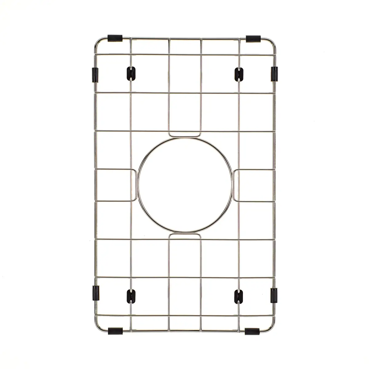 Retto II Stainless Steel Sink Grid 250 x 400mm with Centre Waste Hole, Brushed SS Nickel - Image 3