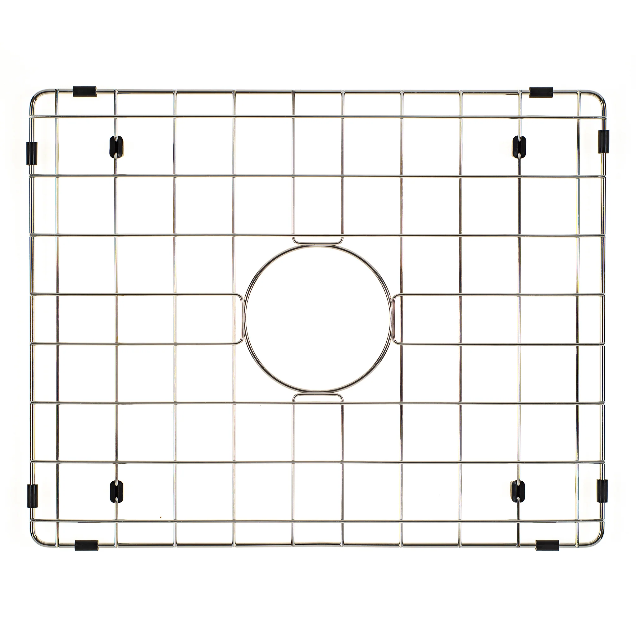Retto II Stainless Steel Sink Grid 500 x 400mm with Centre Waste Hole, Brushed SS Nickel