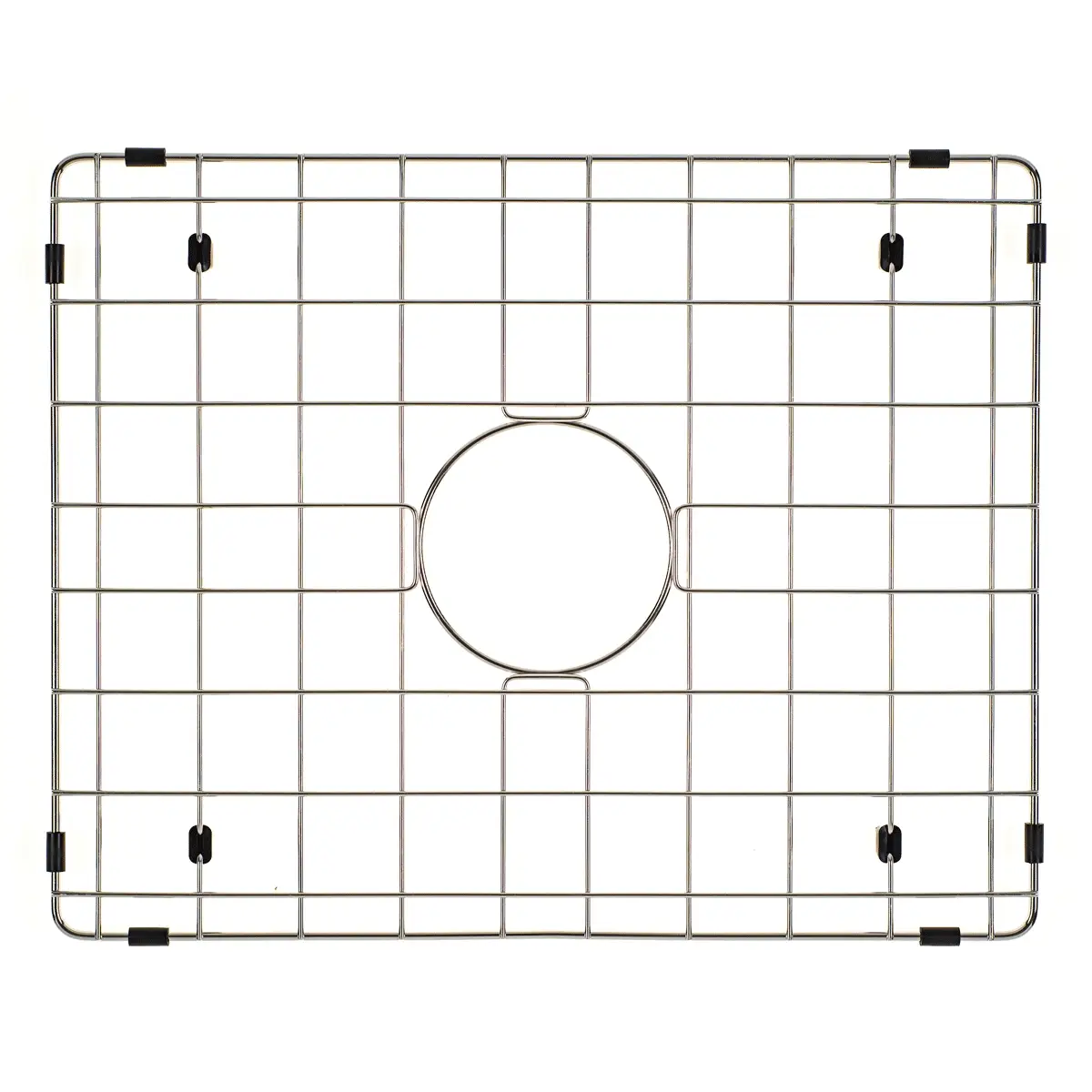 Retto II Stainless Steel Sink Grid 500 x 400mm with Centre Waste Hole, Brushed SS Nickel - Image 3
