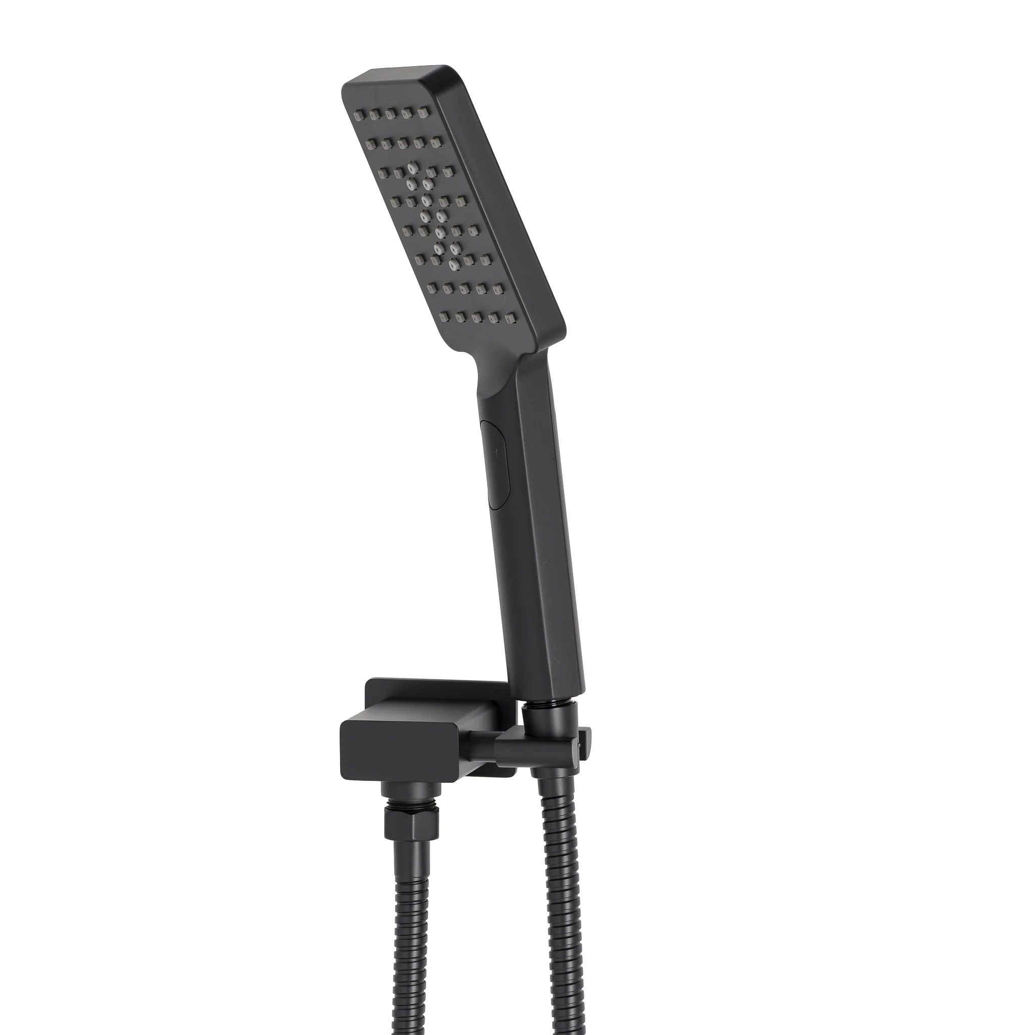 Retto Square 3-Function Hand Shower with Holder, Matte Black - Image 2
