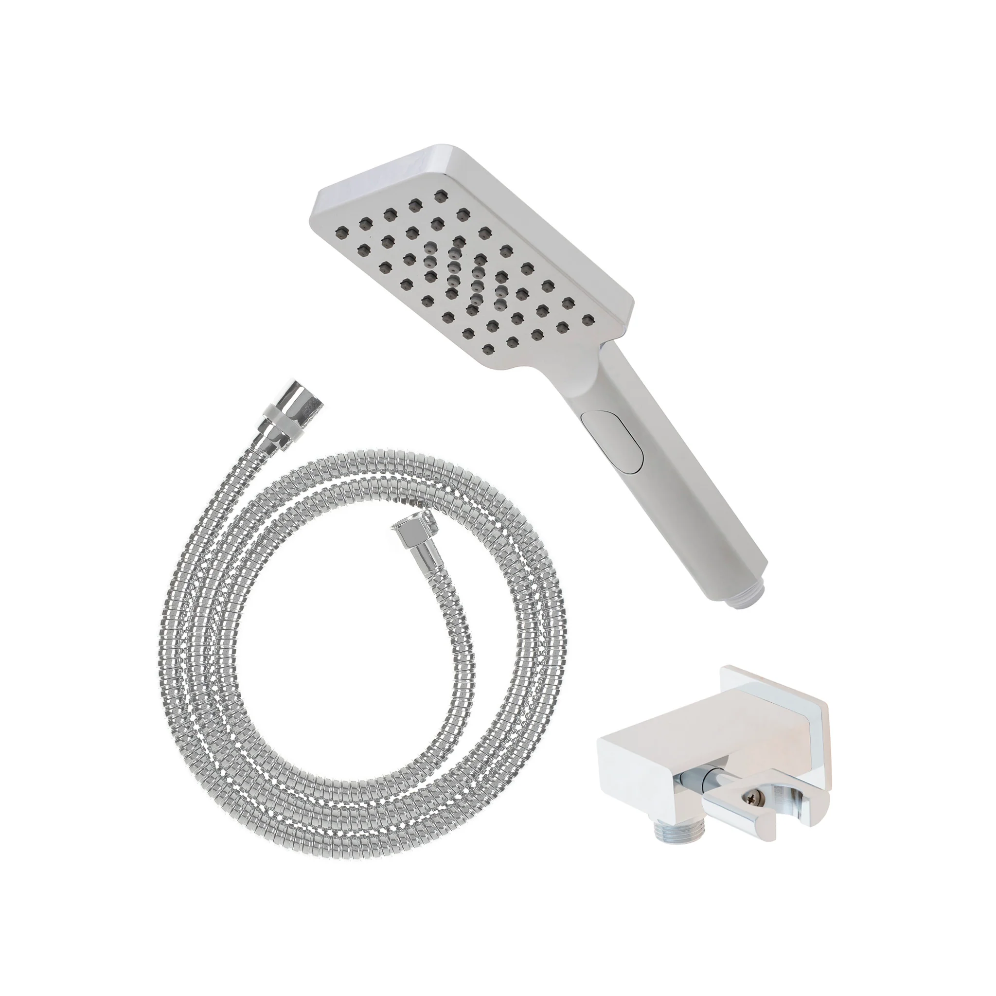 Retto Square 3-Function Hand Shower with Holder, Polished Chrome - Image 4