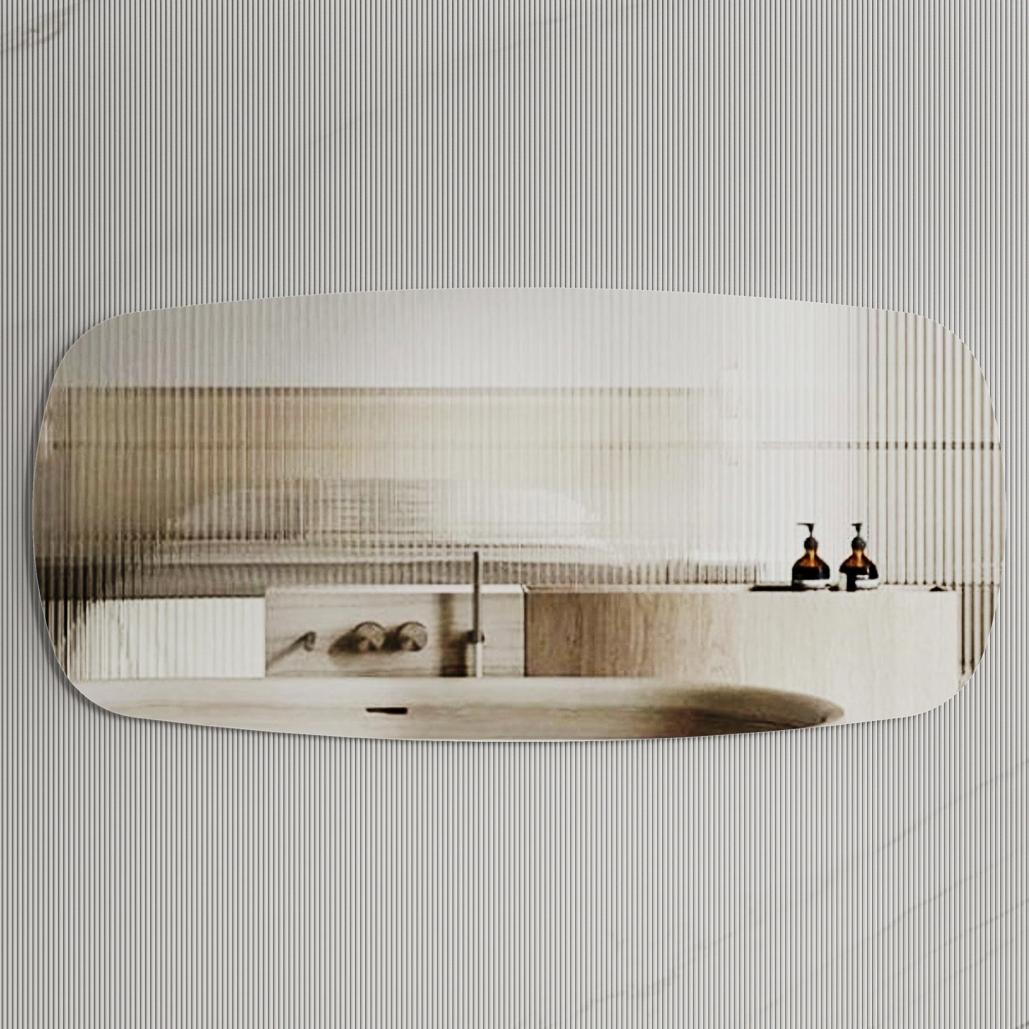 *Clearance* Riri Oblong 1500mm x 700mm Frameless Mirror with Polished Edge - Image 2