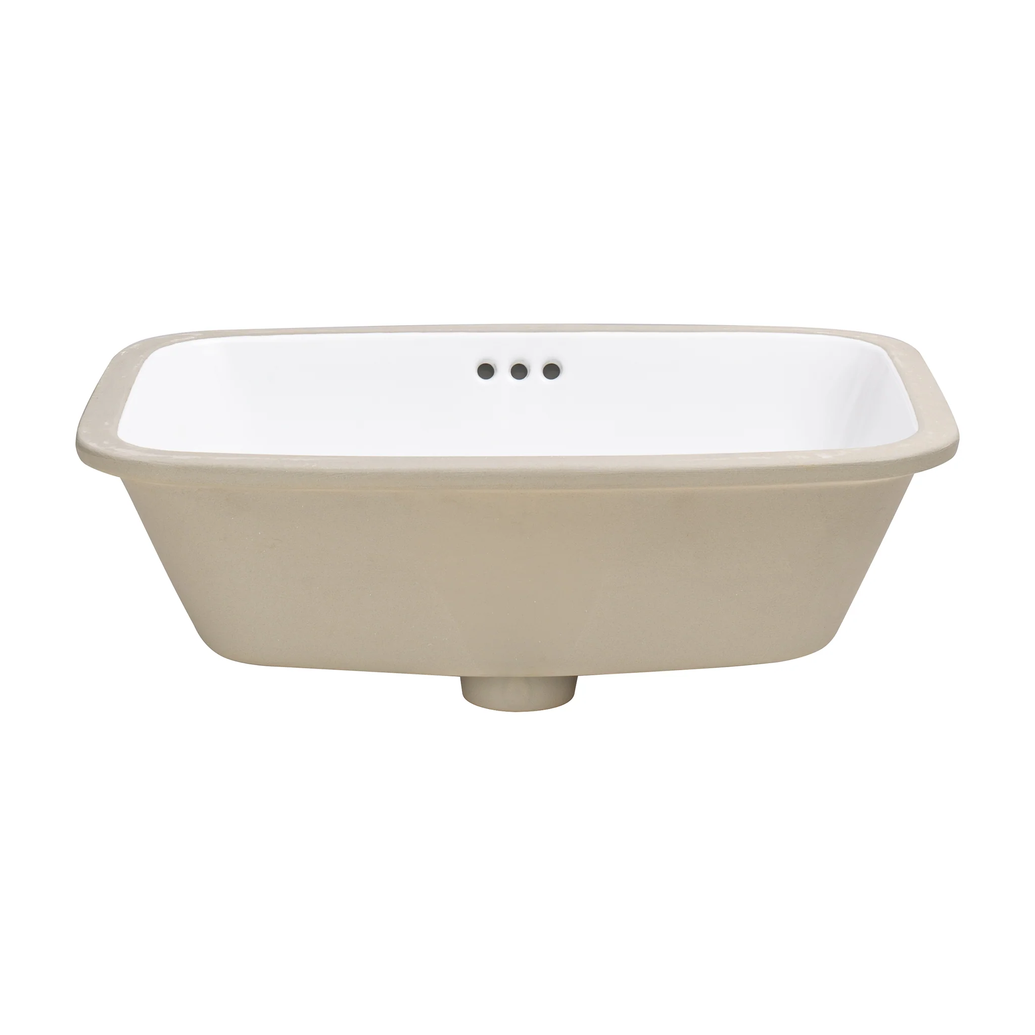 Riri Oblong 570mm x 395mm Under-Counter Basin with Overflow, Gloss White - Image 7