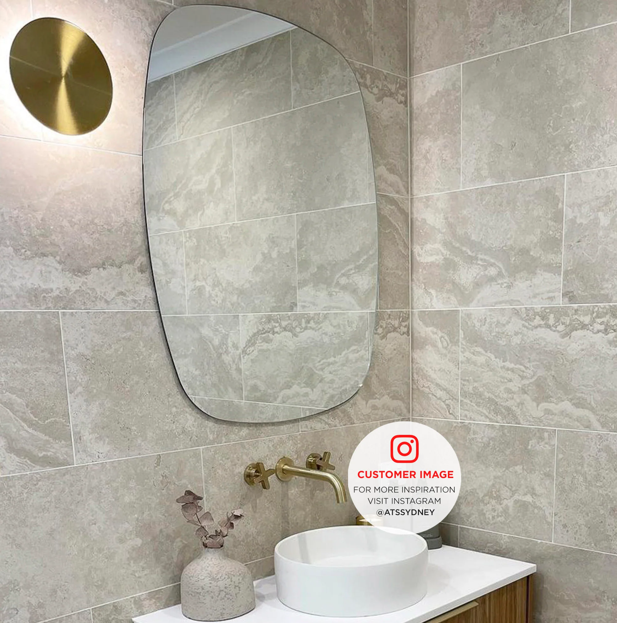 Riri Oblong 600mm x 900mm Frameless Mirror with Polished Edge - Image 4