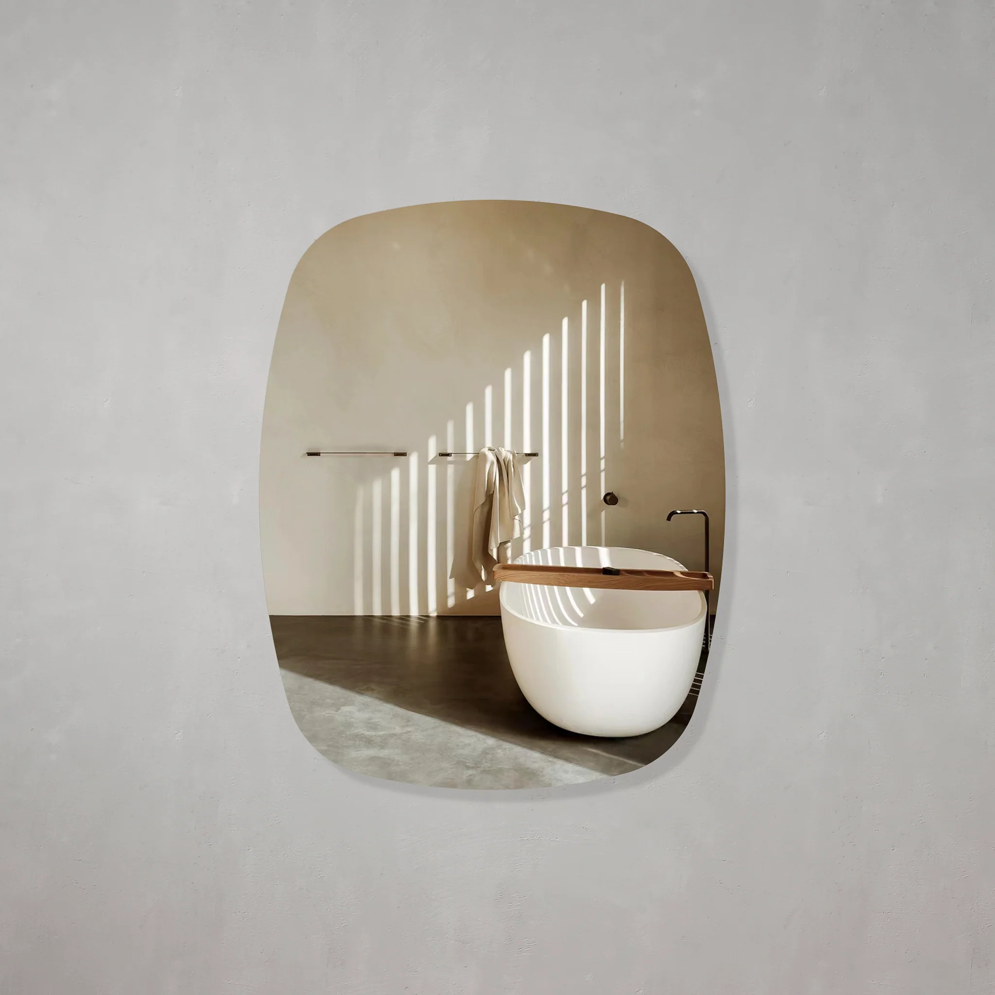 Riri Oblong 700mm x 900mm Frameless Mirror with Polished Edge - Image 4