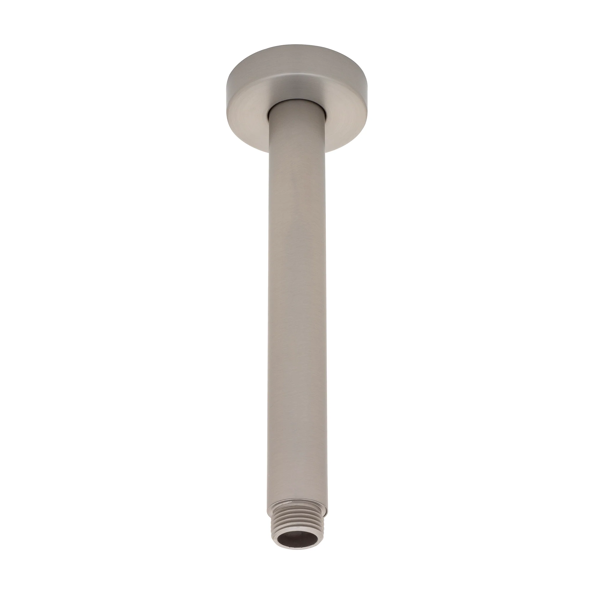 Round 200mm Shower Ceiling Dropper Arm, Brushed Nickel