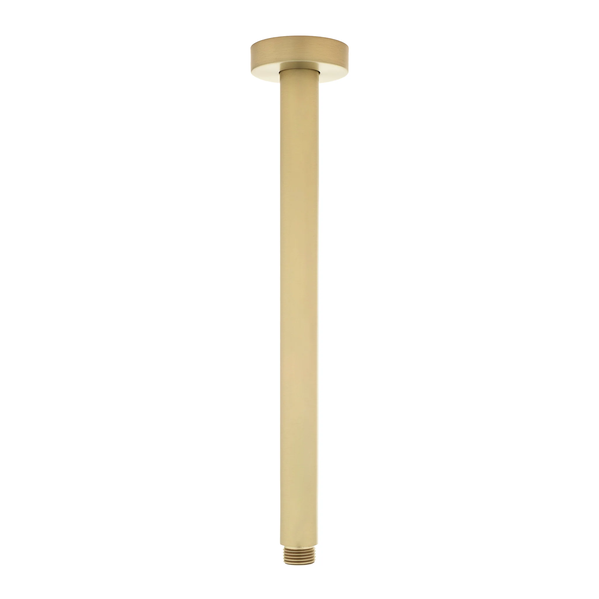 Round 300mm Shower Ceiling Dropper Arm, Brushed Brass (Gold) - Image 2