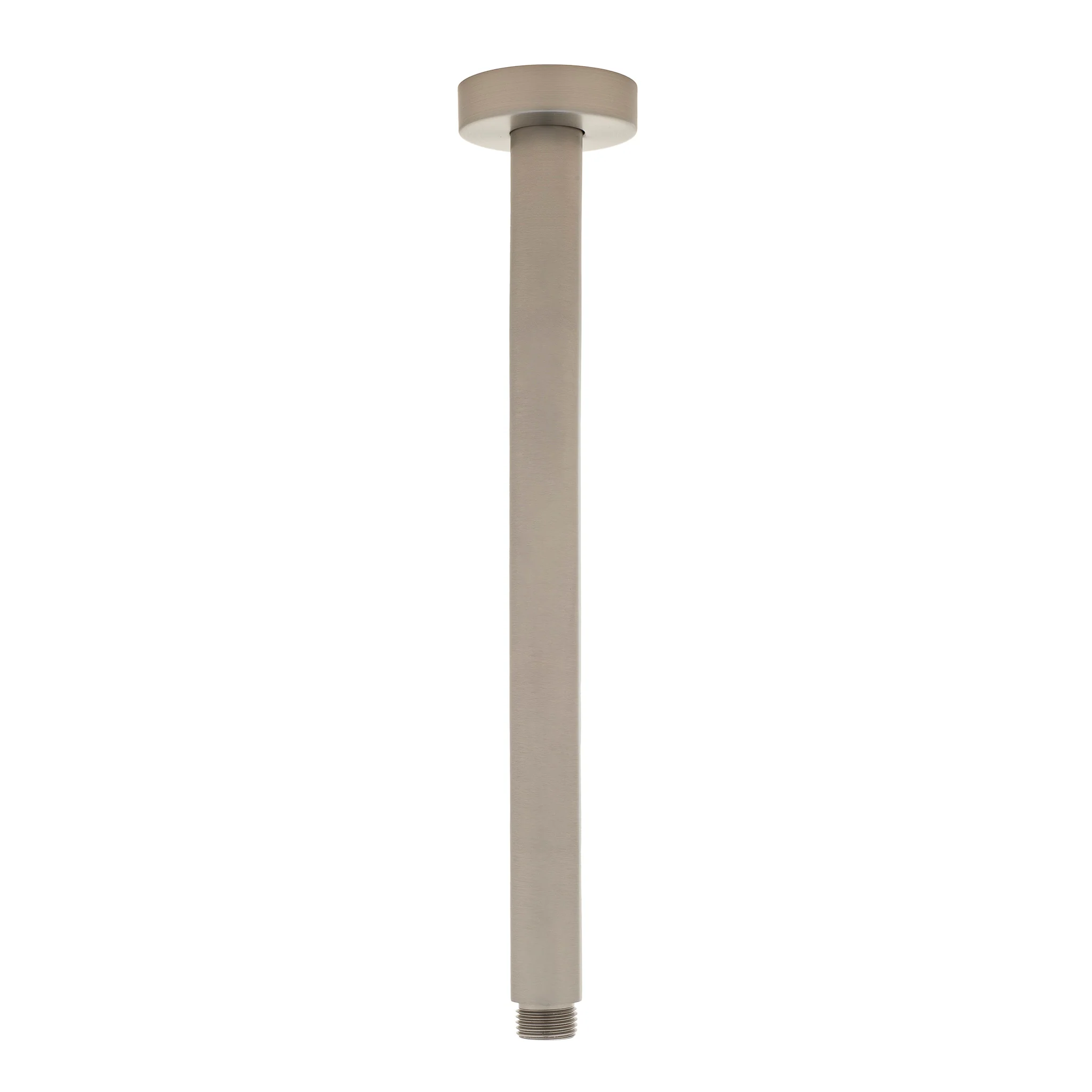 Round 300mm Shower Ceiling Dropper Arm, Brushed Nickel - Image 2