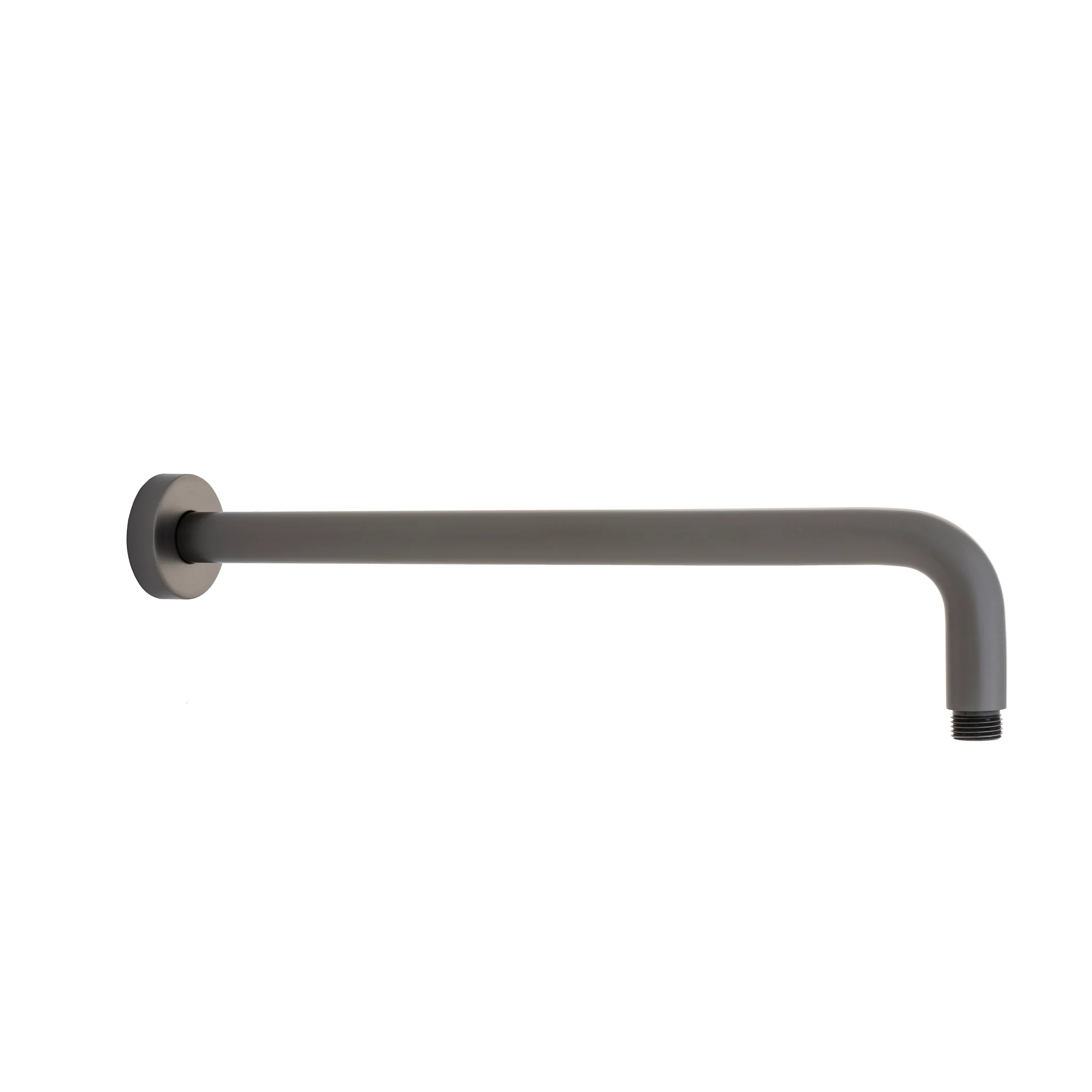 Round 400mm Shower Wall Arm, Brushed Gunmetal - Image 3