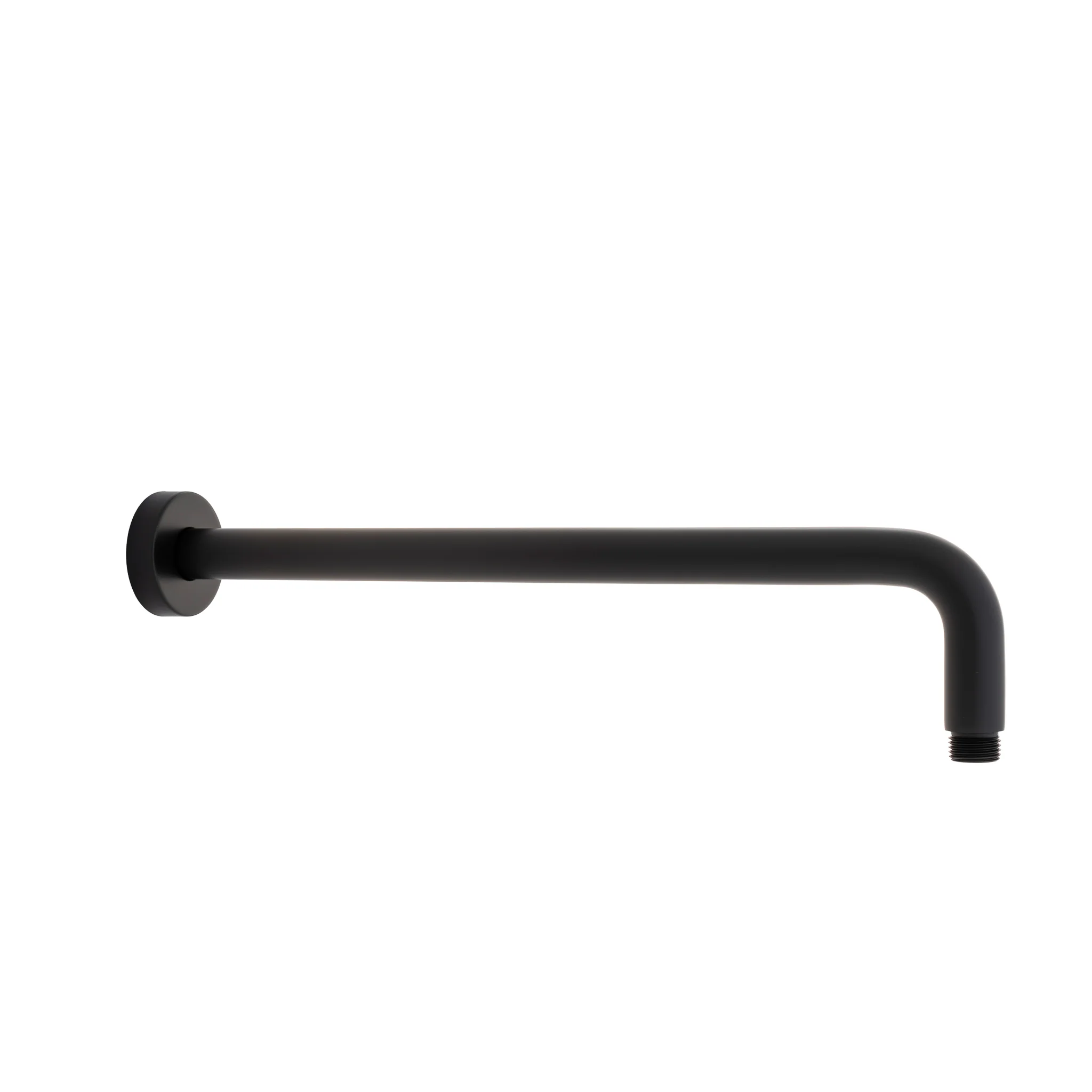 Round 400mm Shower Wall Arm, Matte Black - Image 3