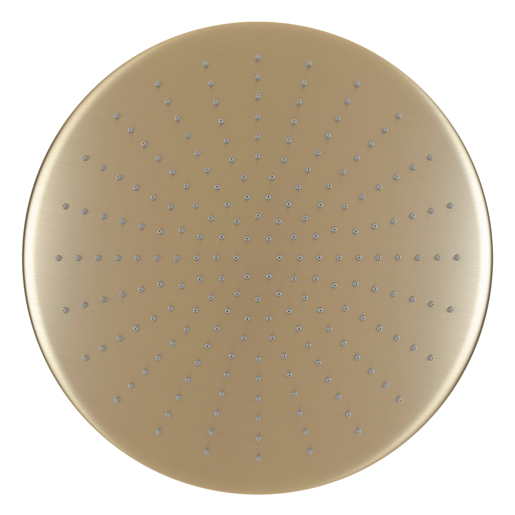 Round 400mm Stainless Steel Rain Shower Head, Brushed Brass (Gold)