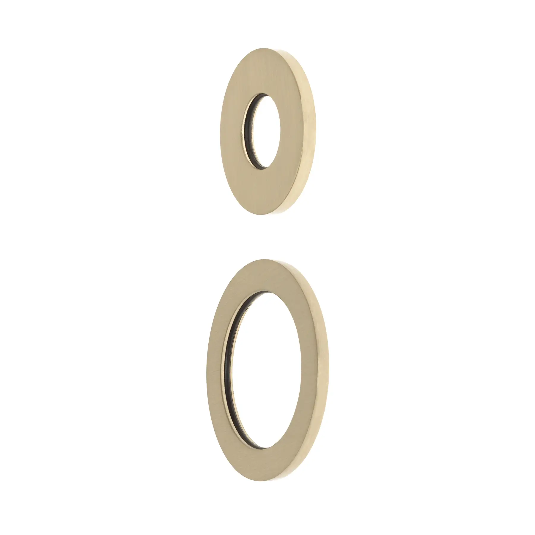Round 60mm & 45mm Plates for Kiki/Jena Wall Diverter, PVD Brushed Bass (Gold) - Image 3