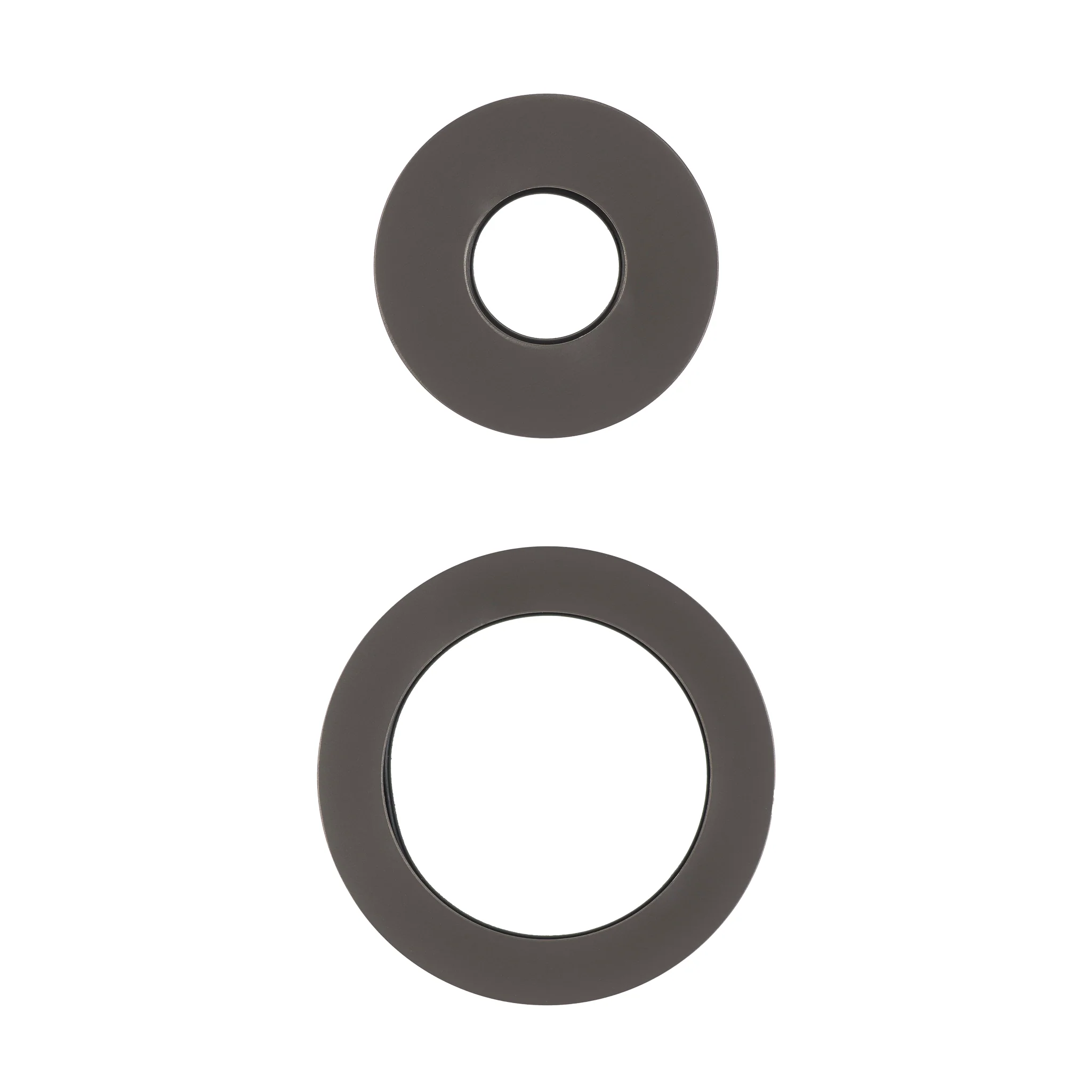 Round 60mm & 45mm Plates for Kiki/Jena Wall Diverter, PVD Brushed Gunmetal - Image 2