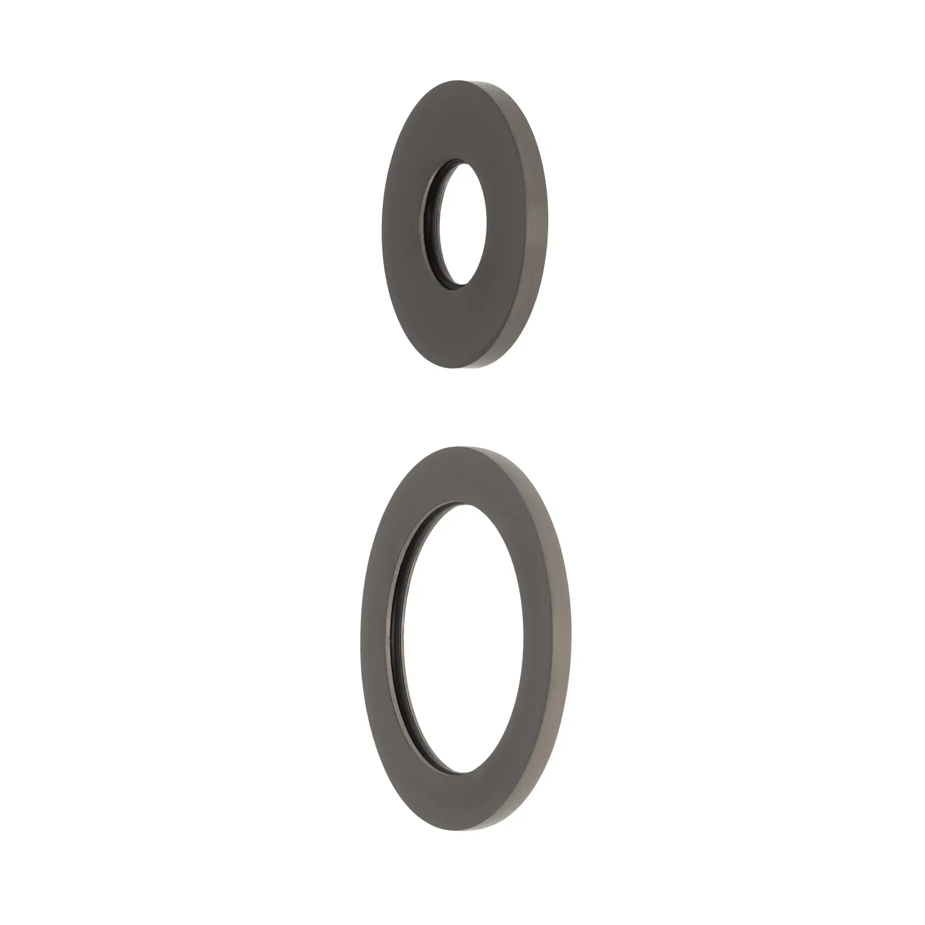 Round 60mm & 45mm Plates for Kiki/Jena Wall Diverter, PVD Brushed Gunmetal - Image 3