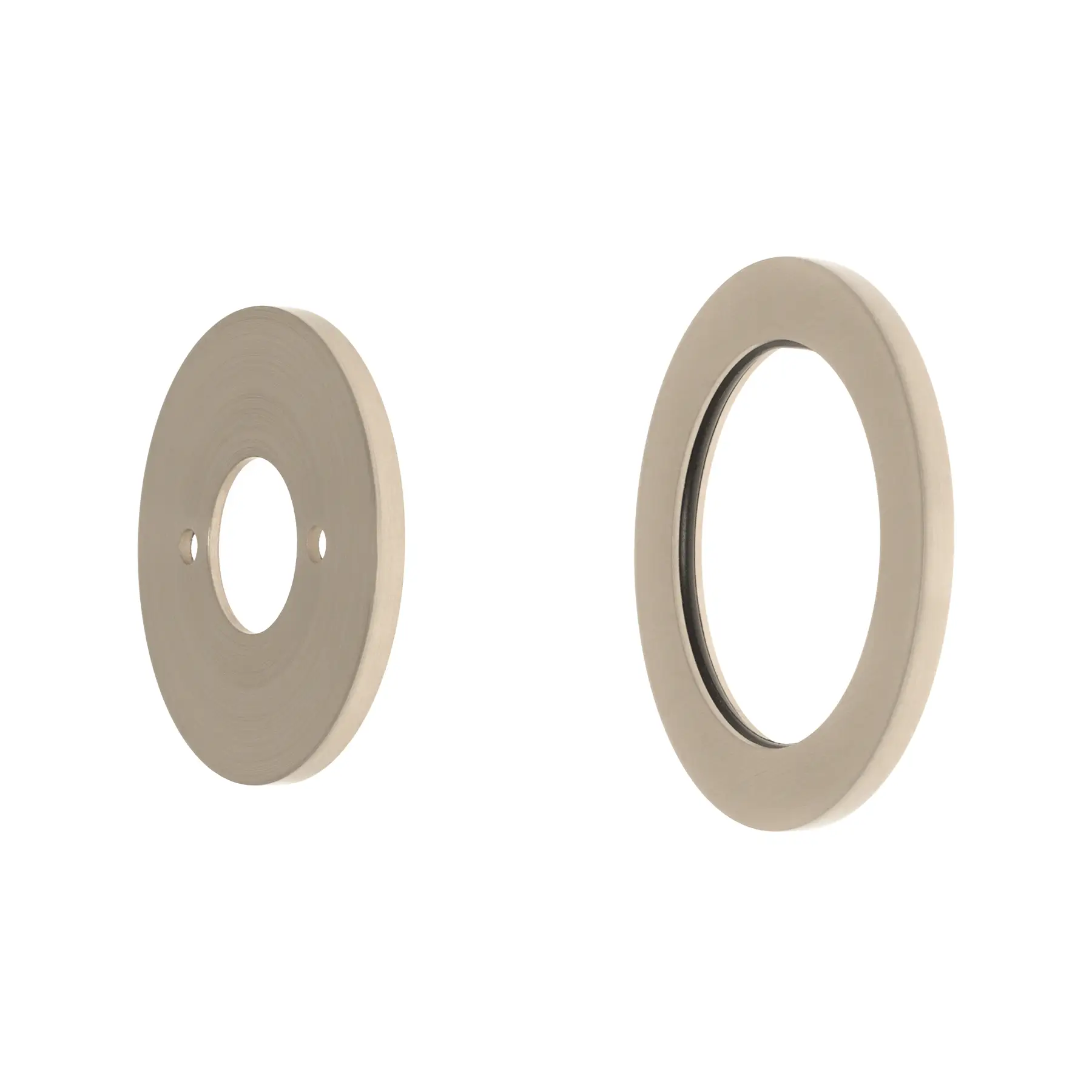 Round 60mm Plates for Kiki/Jena Wall Mixer with Spout, Brushed Nickel - Image 3