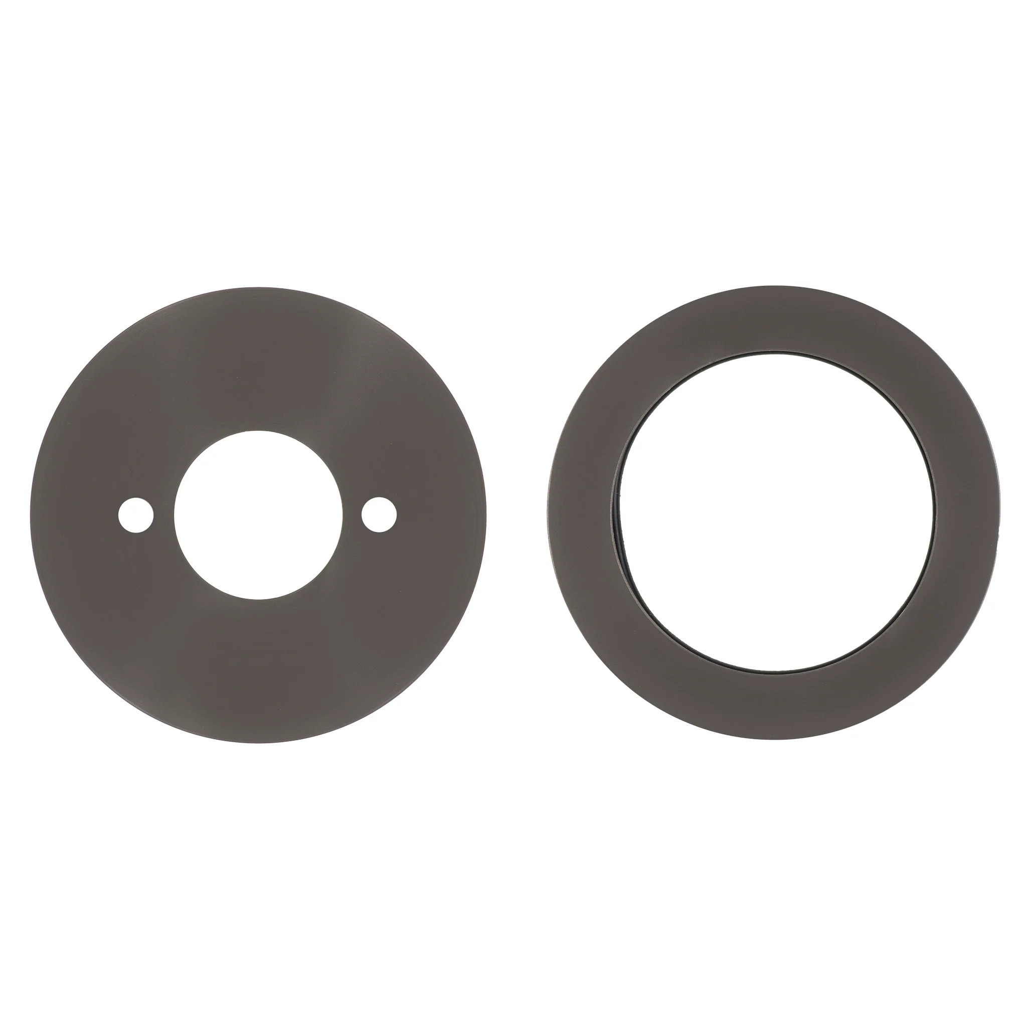 Round 60mm Plates for Kiki/Jena Wall Mixer with Spout, PVD Brushed Gunmetal - Image 2