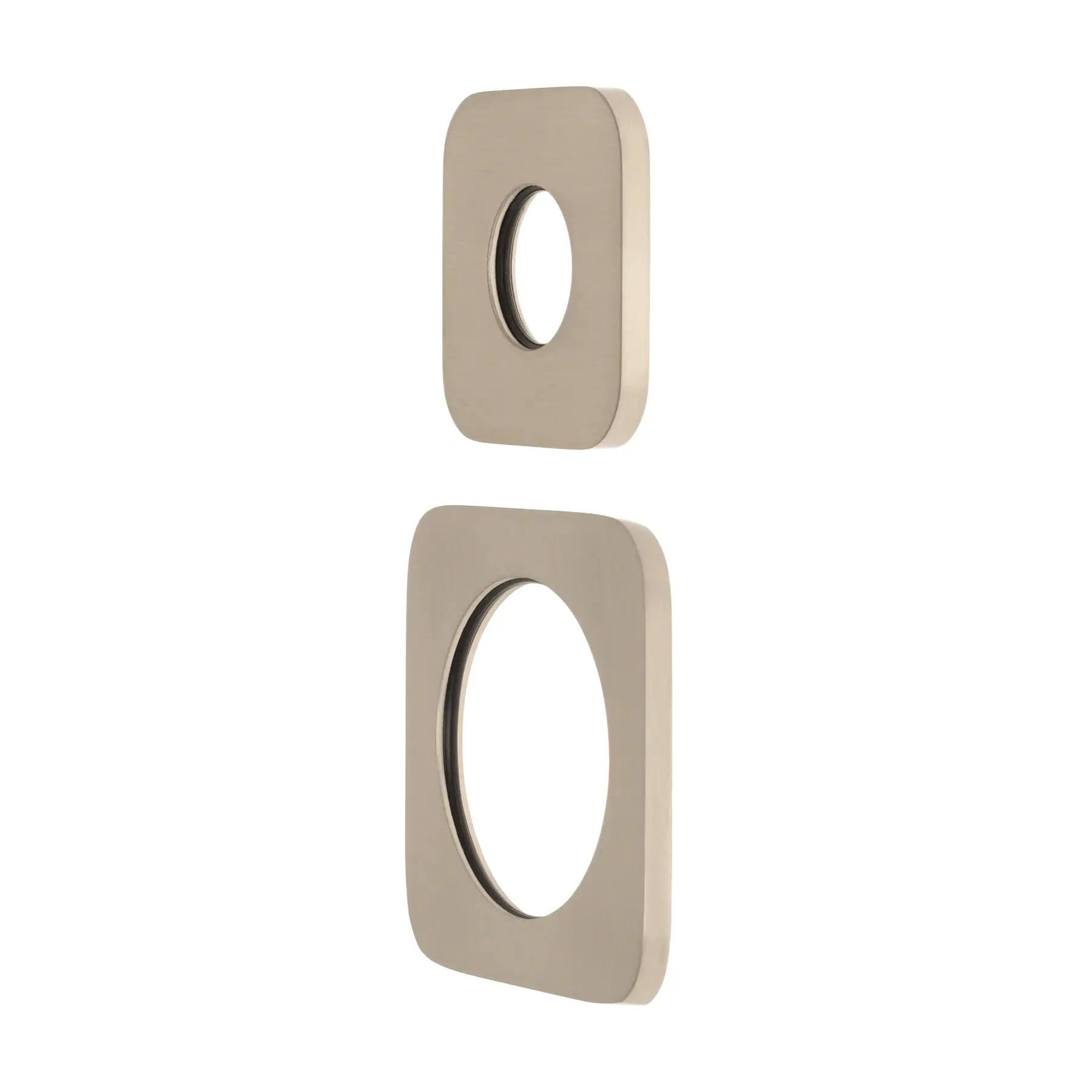 Soft Square 60mm & 45mm Plates for Kiki/Jena Wall Diverter, Brushed Nickel - Image 3