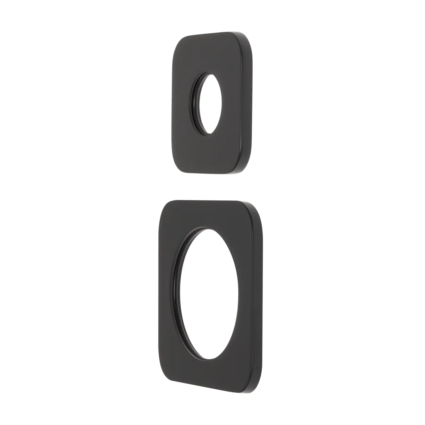Soft Square 60mm & 45mm Plates for Kiki/Jena Wall Diverter, Matte Black - Image 3