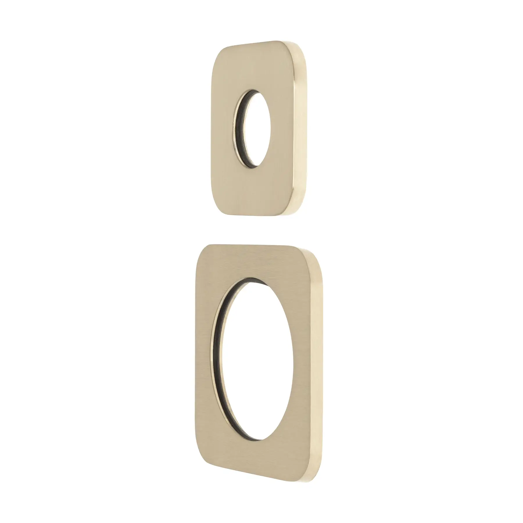 Soft Square 60mm & 45mm Plates for Kiki/Jena Wall Diverter, PVD Brushed Bass (Gold) - Image 3