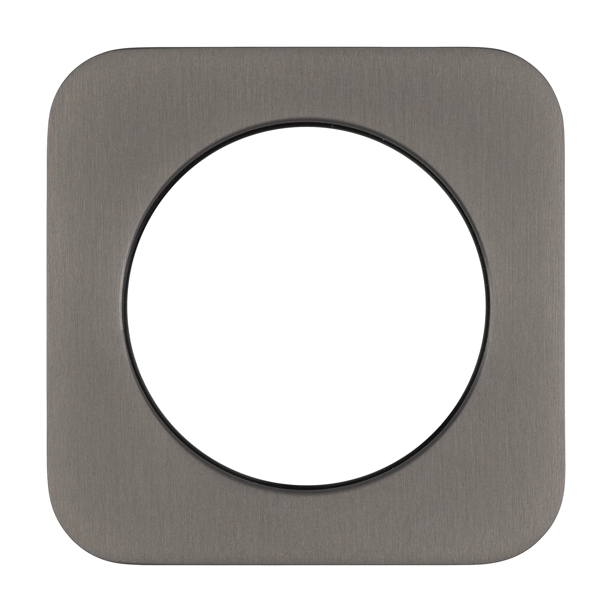 Soft Square 60mm Plate for Kiki/Jena Wall Mixer, PVD Brushed Gunmetal - Image 2